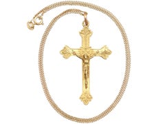 1910s French Yellow Gold 'Crucifix' Pendant