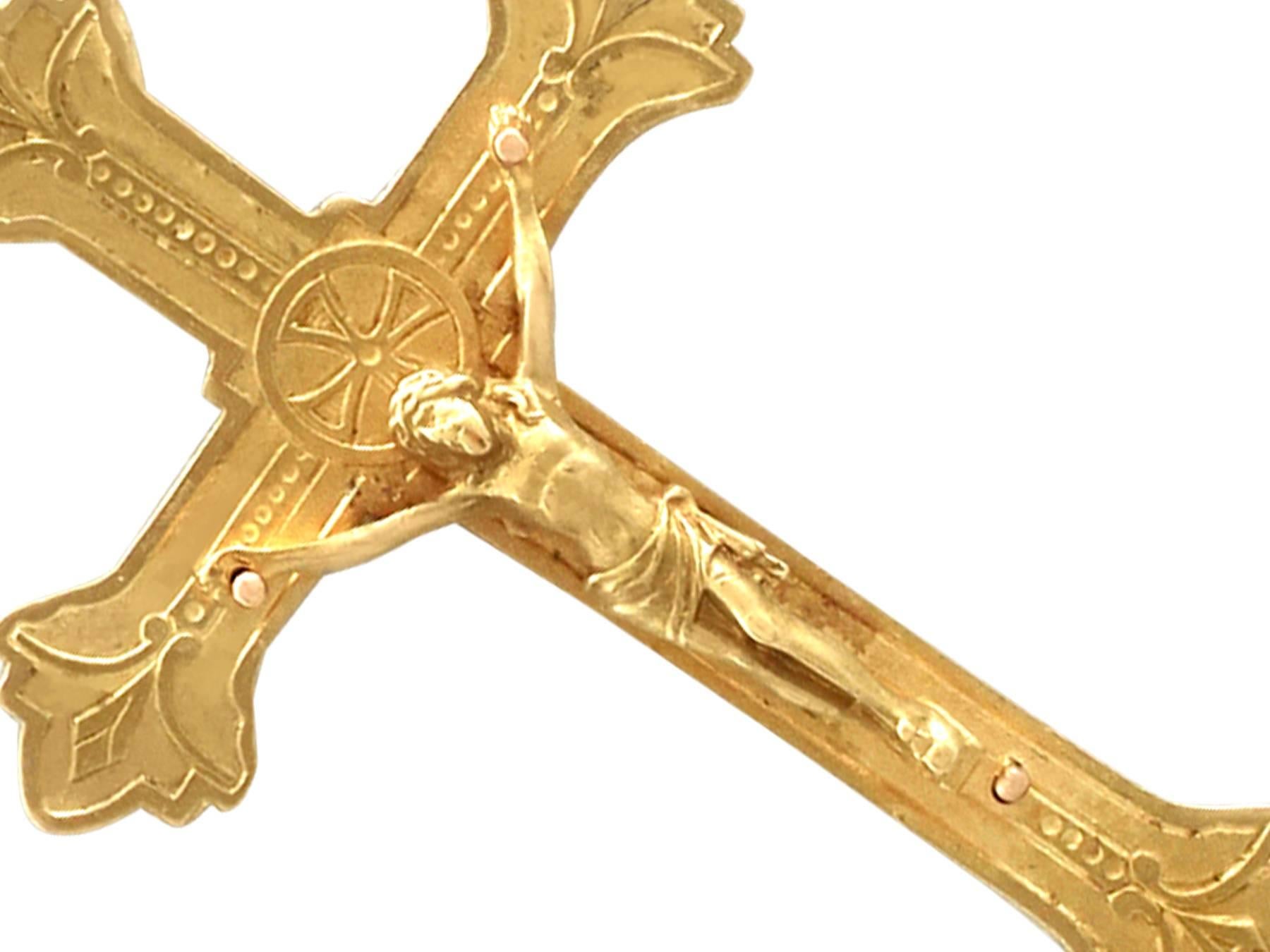 antique gold crucifix pendant