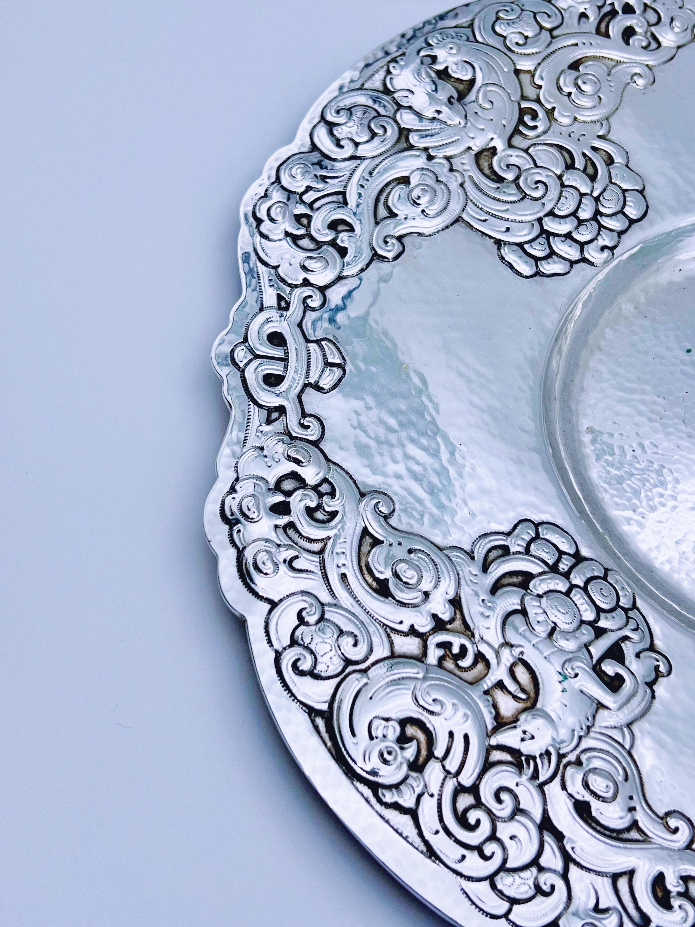 1910 Gunnar Tandberg (Oslo 1894-1954) Placa estilo Art Nouveau - Plata maciza en venta 1