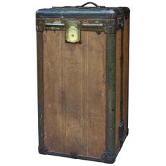 1910s Hartmann Cushion Top Wardrobe Trunk Travel Steamer Ship Luggage