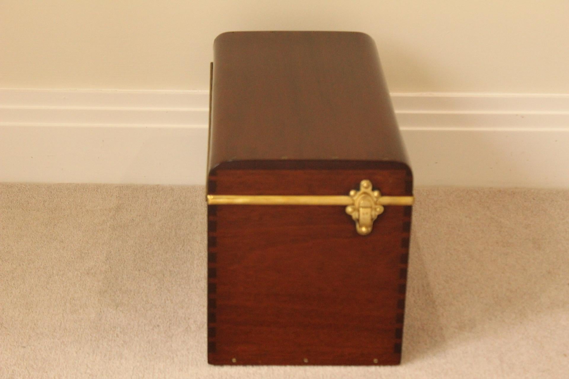 1910s Louis Vuitton Mahogany Toolbox Trunk For Sale 1