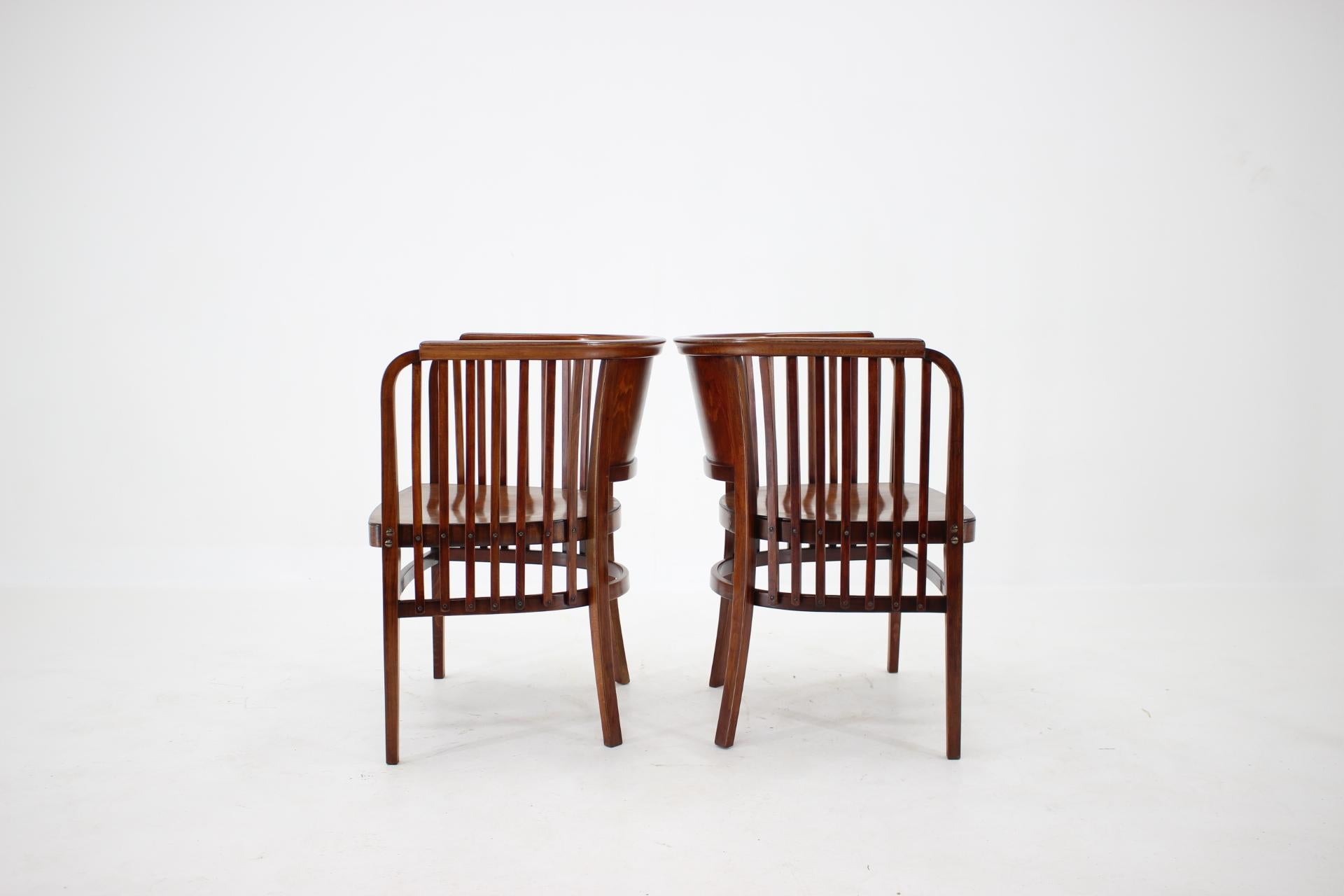1910s Marcel Kammerer Wooden Sofa and Chairs for Gebruder Thonet 1