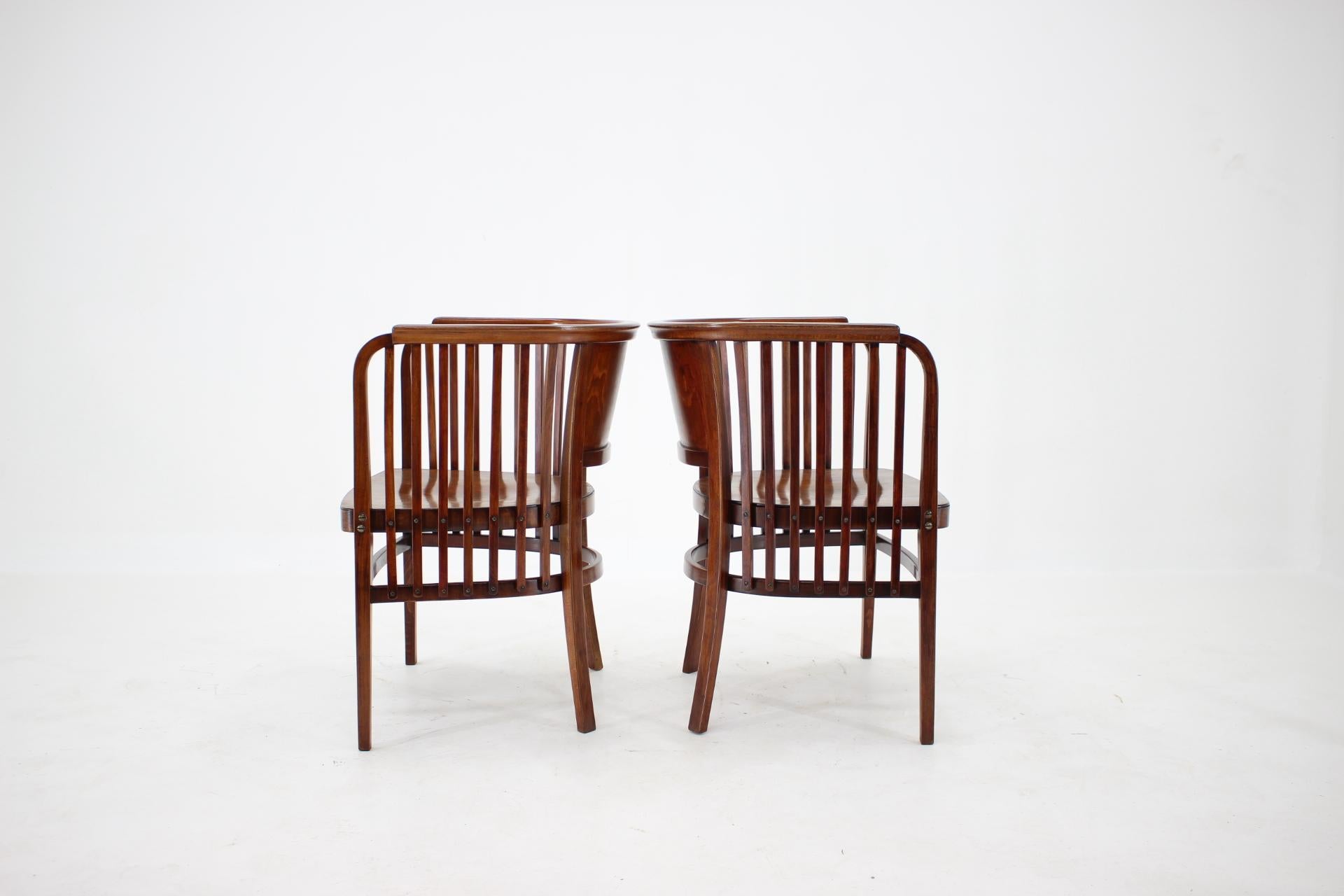 1910s Marcel Kammerer Wooden Sofa and Chairs for Gebruder Thonet 2