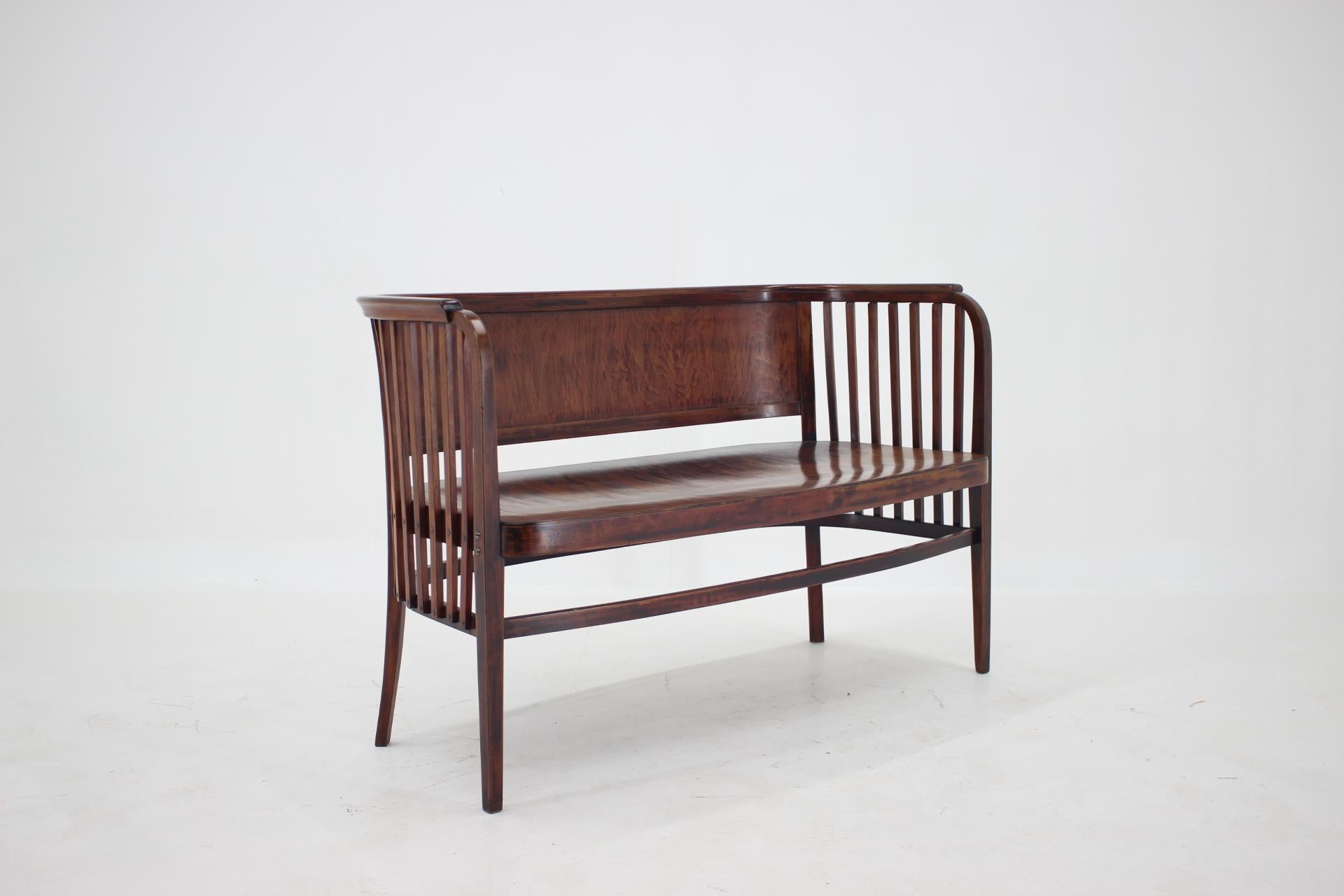 Austrian 1910s Marcel Kammerer Wooden Sofa for Gebruder Thonet