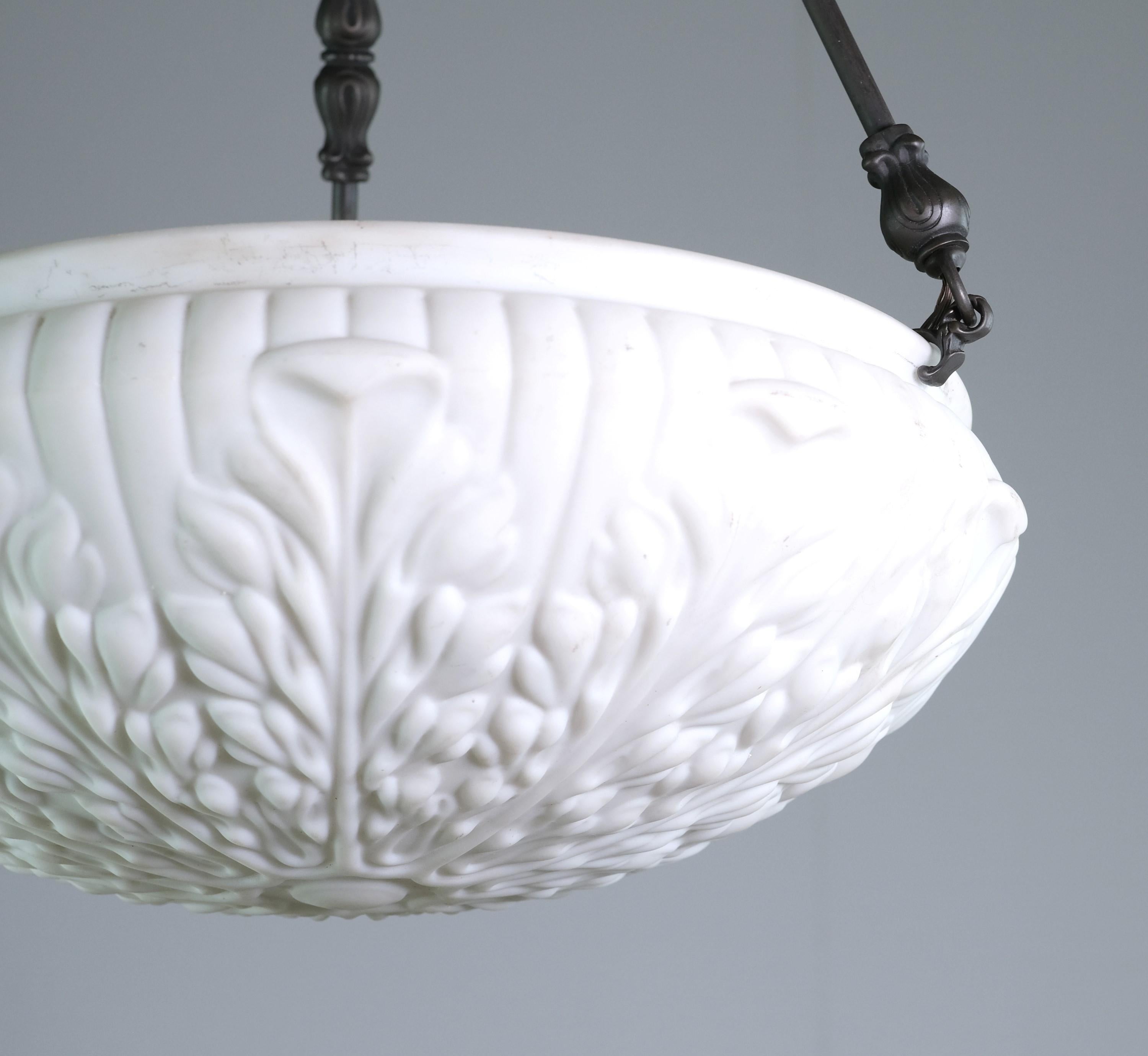 black milk glass bowl