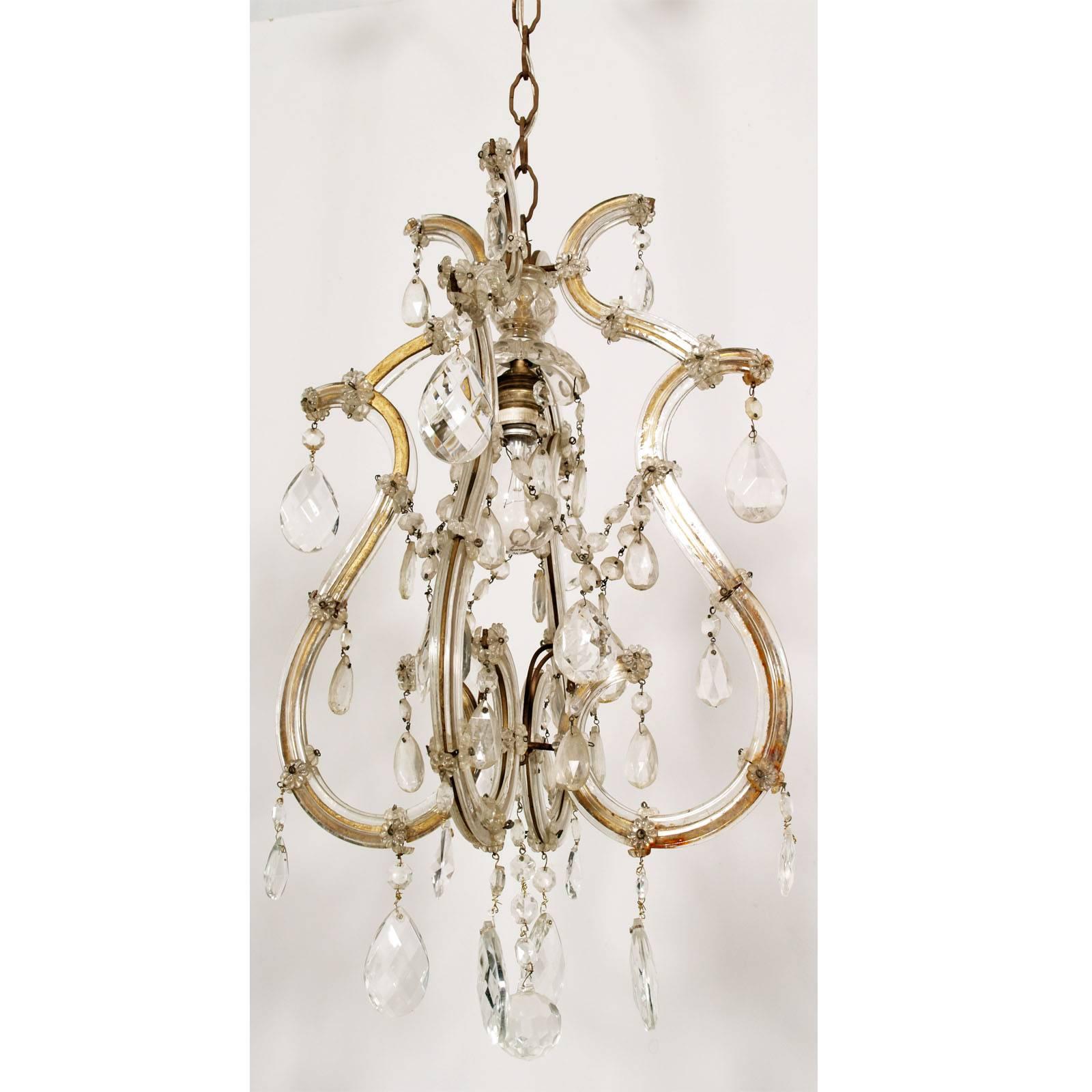 Art Nouveau 1910s Murano Maria Teresa Chandelier by Salviati with Restored Electrical System