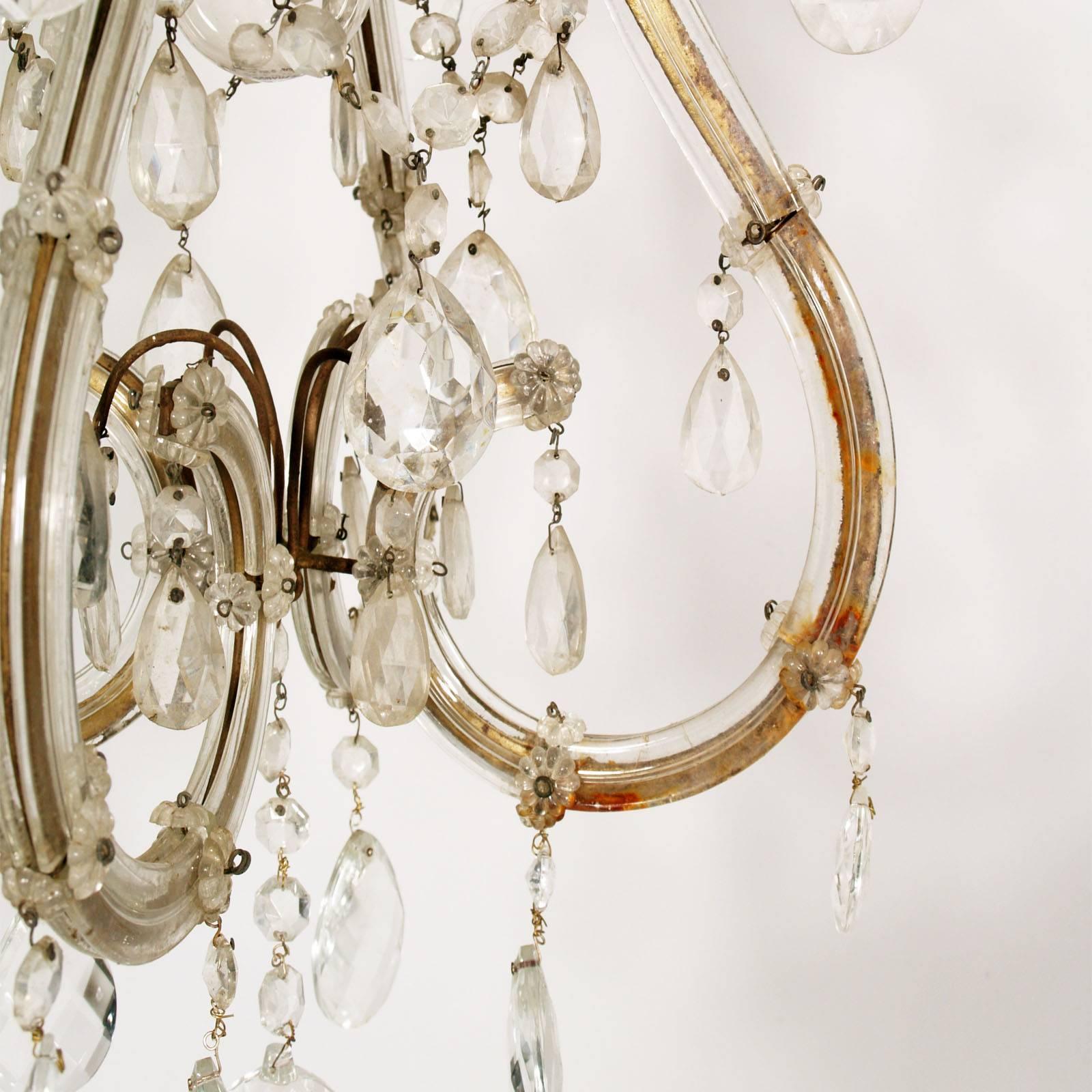 Italian 1910s Murano Maria Teresa Chandelier by Salviati with Restored Electrical System