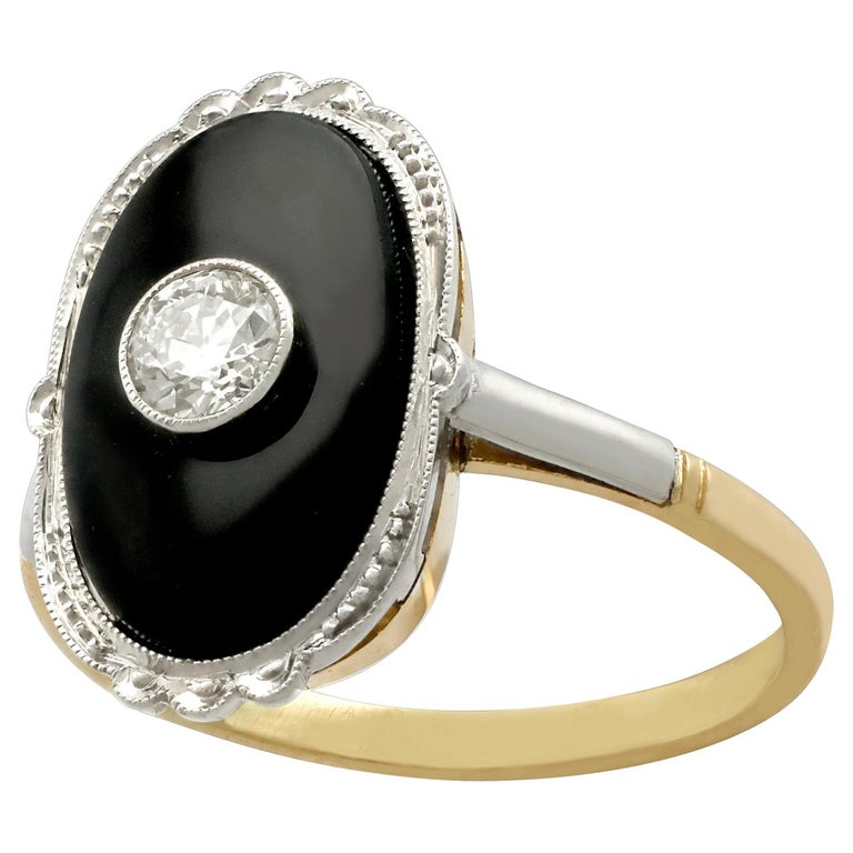 Antique Onyx Engagement Rings 50 For Sale At 1stdibs