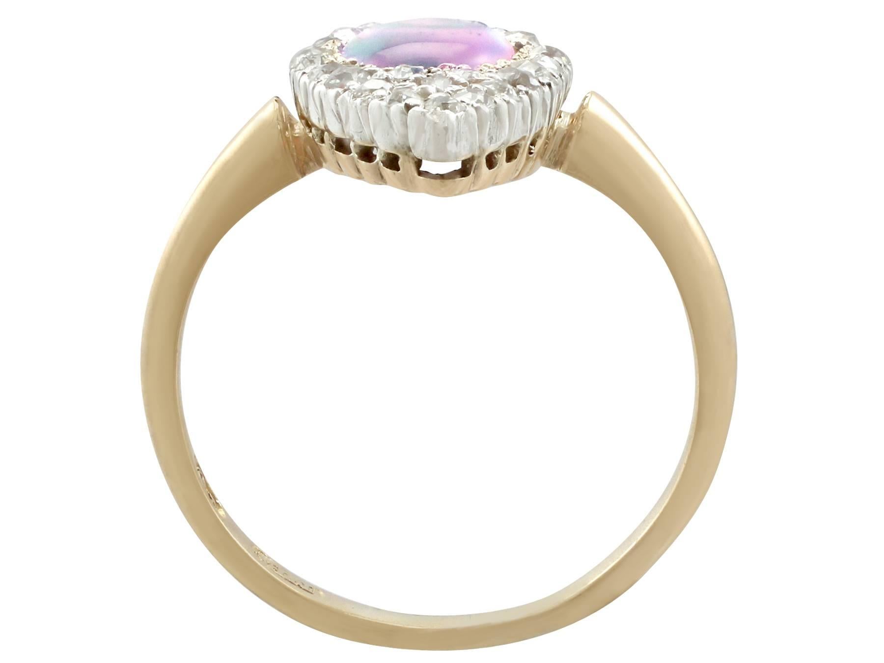 1910s Opal and Diamond Yellow Gold Marquise Ring 1