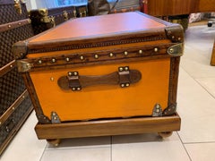 1910s Orange Louis Vuitton Steamer Trunk, 90 cm Orange Louis Vuitton Trunk