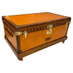1910s Orange Louis Vuitton Steamer Trunk, 90 cm Orange Louis Vuitton Trunk