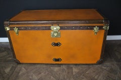 1910s Orange Louis Vuitton Steamer Trunk, 110 cm Orange Louis Vuitton Trunk