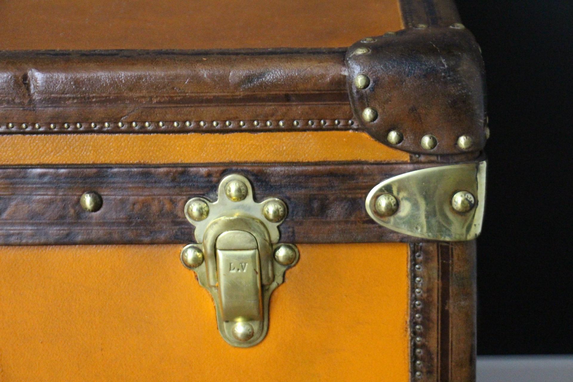 1910s Naranja Louis Vuitton Baúl Vapor, 110 cm Naranja Louis Vuitton Baúl 1