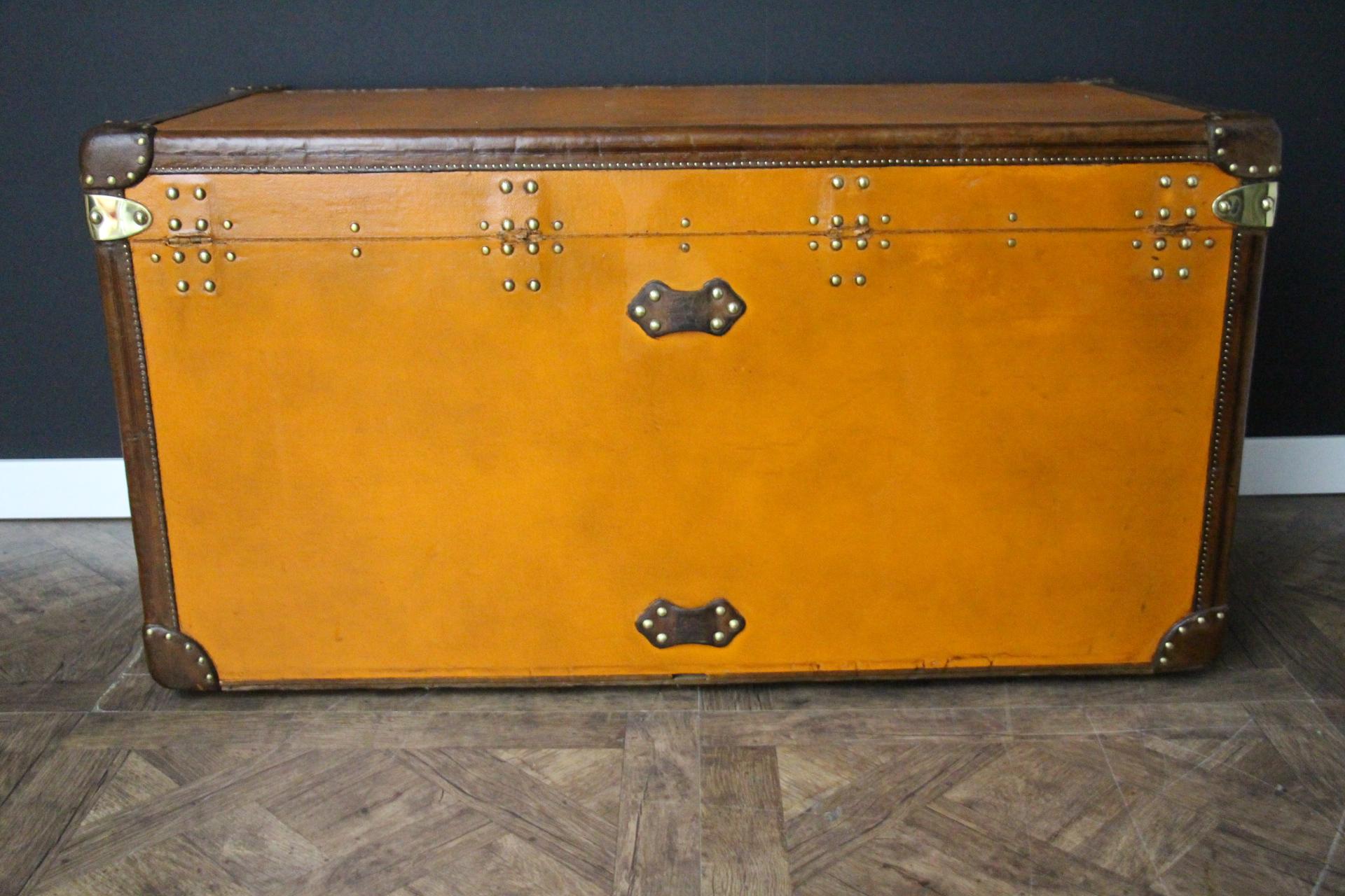 1910s Naranja Louis Vuitton Baúl Vapor, 110 cm Naranja Louis Vuitton Baúl 3