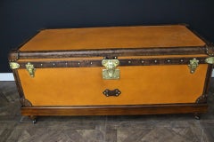 1910s Orange Louis Vuitton Steamer Trunk, 120 cm Orange Louis Vuitton Trunk