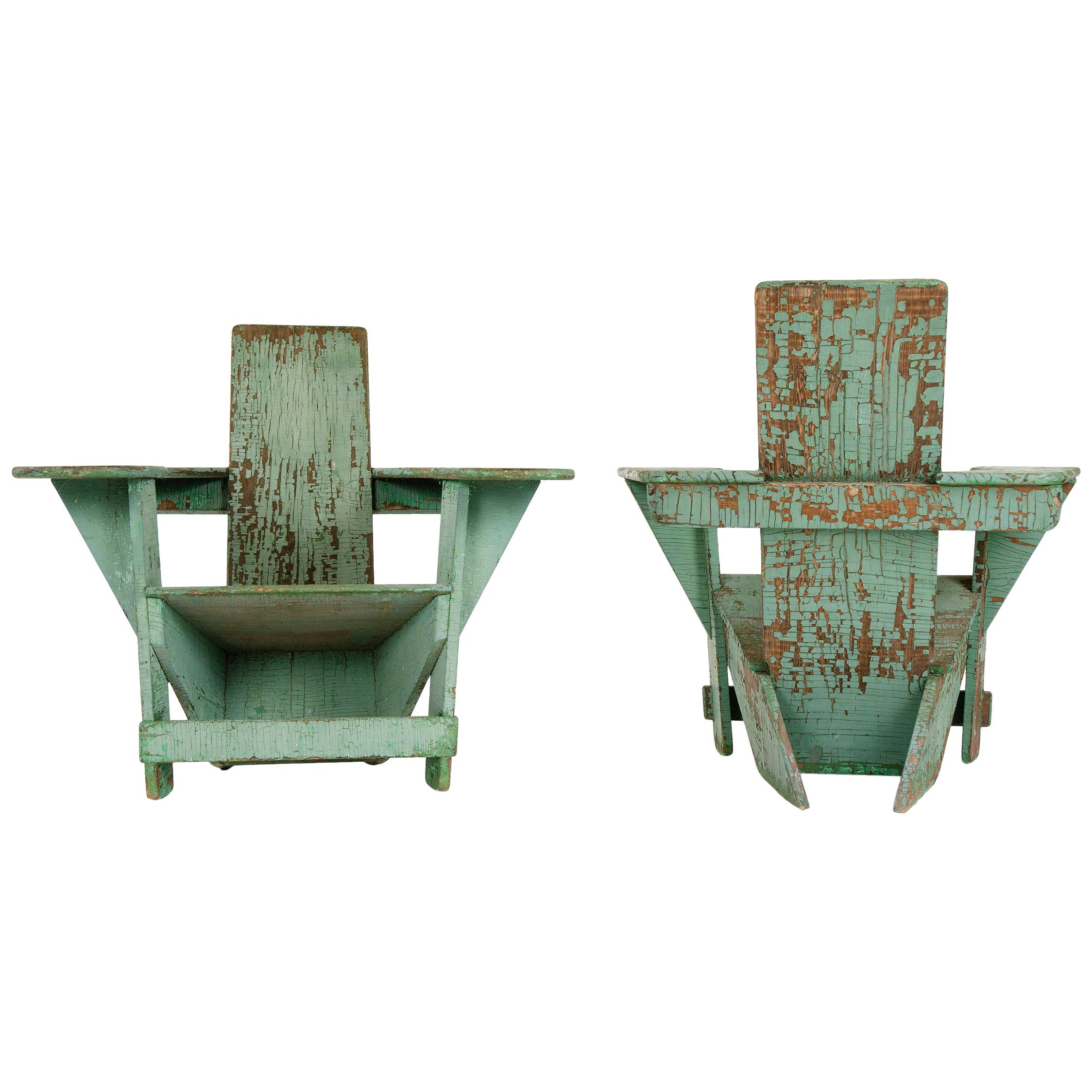 1910s Pair of Westport Chairs by Thomas Lee for Harry Bunnell