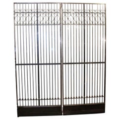 1910s Pair of Wrought Iron Elevator Doors Out of a Manhattan Building