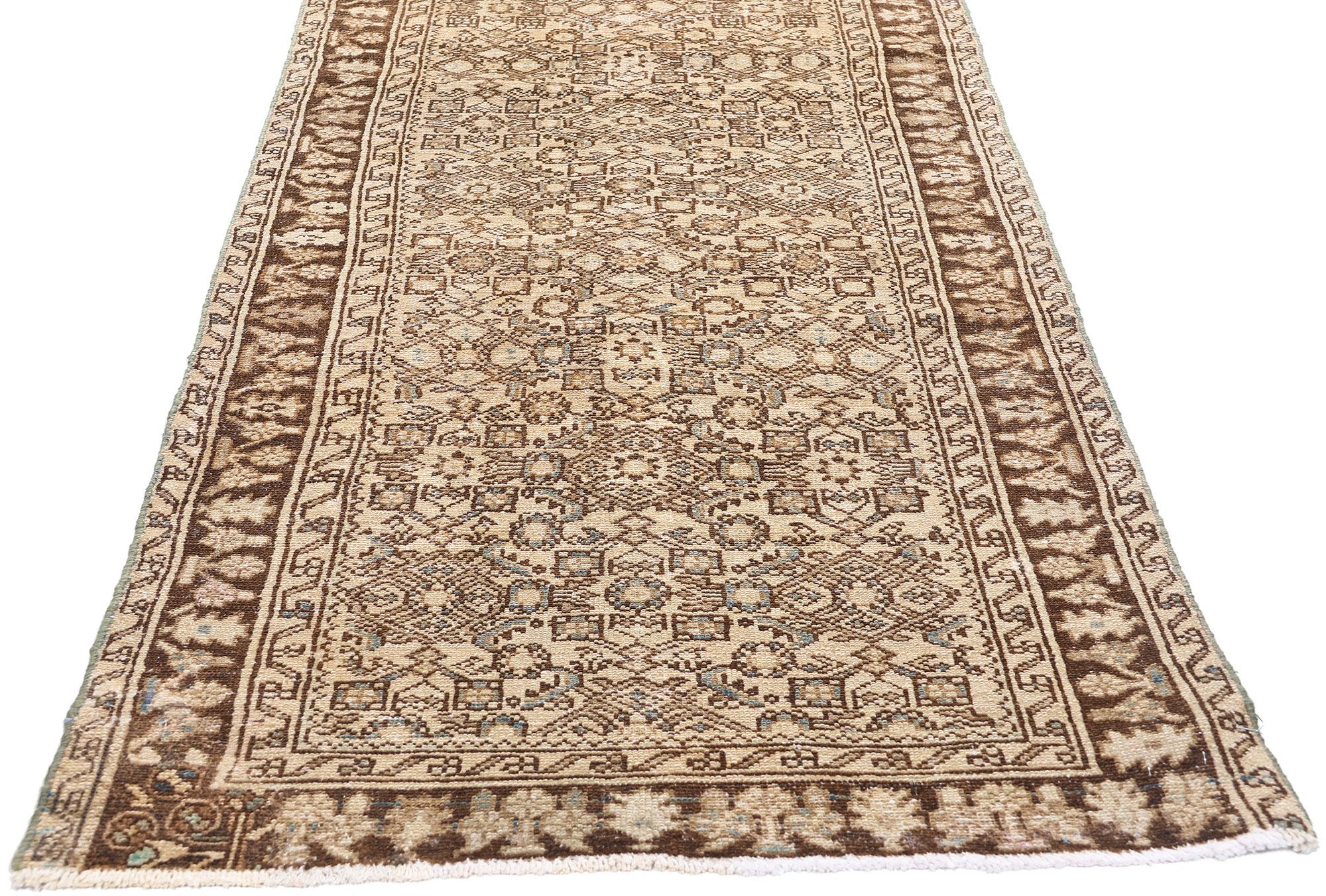 Hand-Knotted 1910's Persian Hamadan Carpet with Modern Style For Sale
