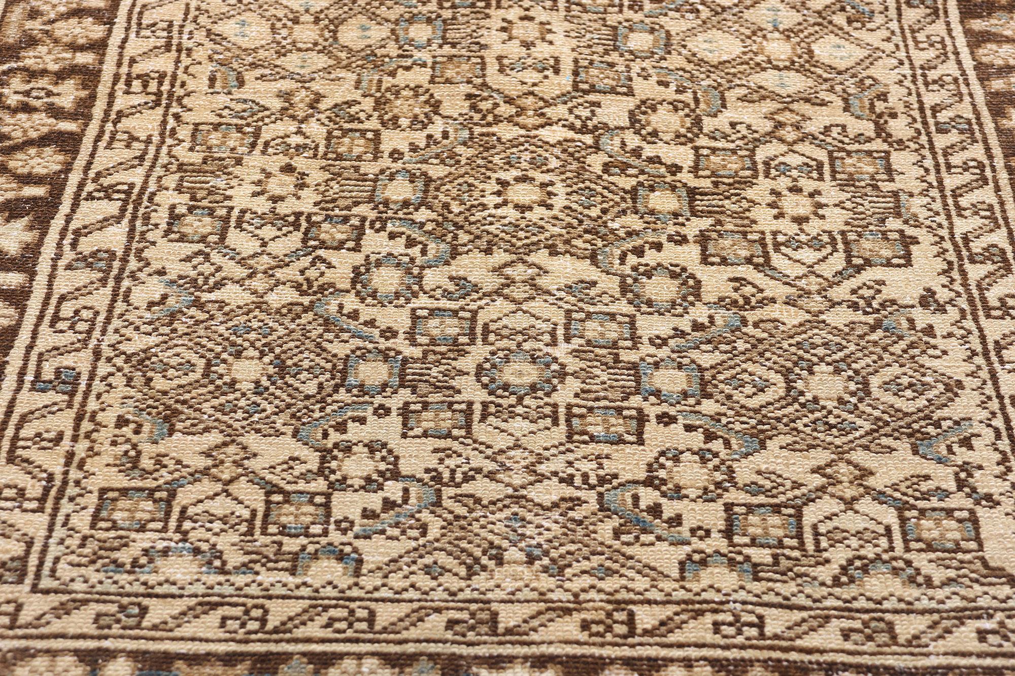 1910's Persian Hamadan Carpet with Modern Style In Good Condition For Sale In Dallas, TX