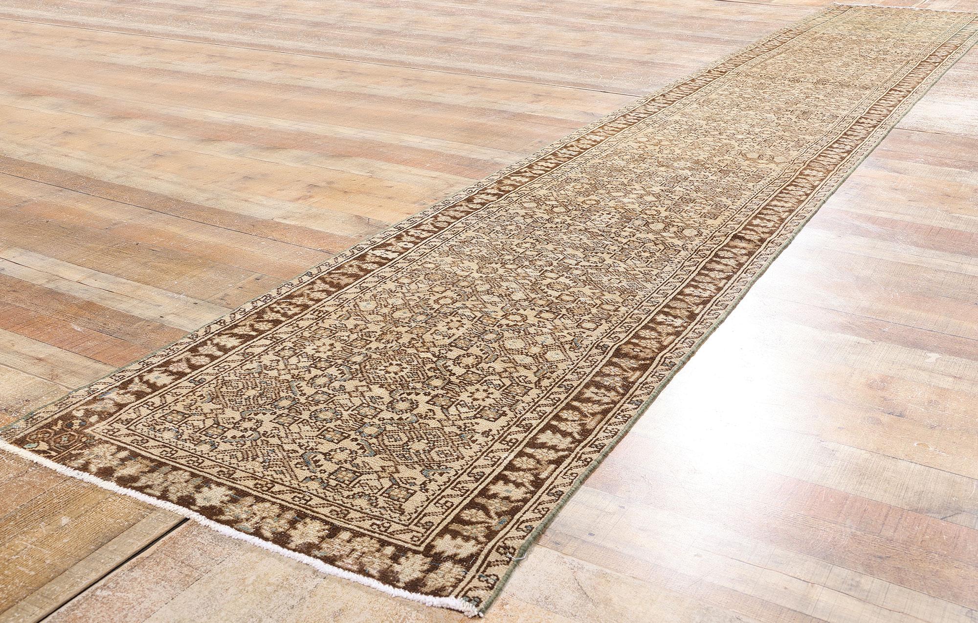 Wool 1910's Persian Hamadan Carpet with Modern Style For Sale