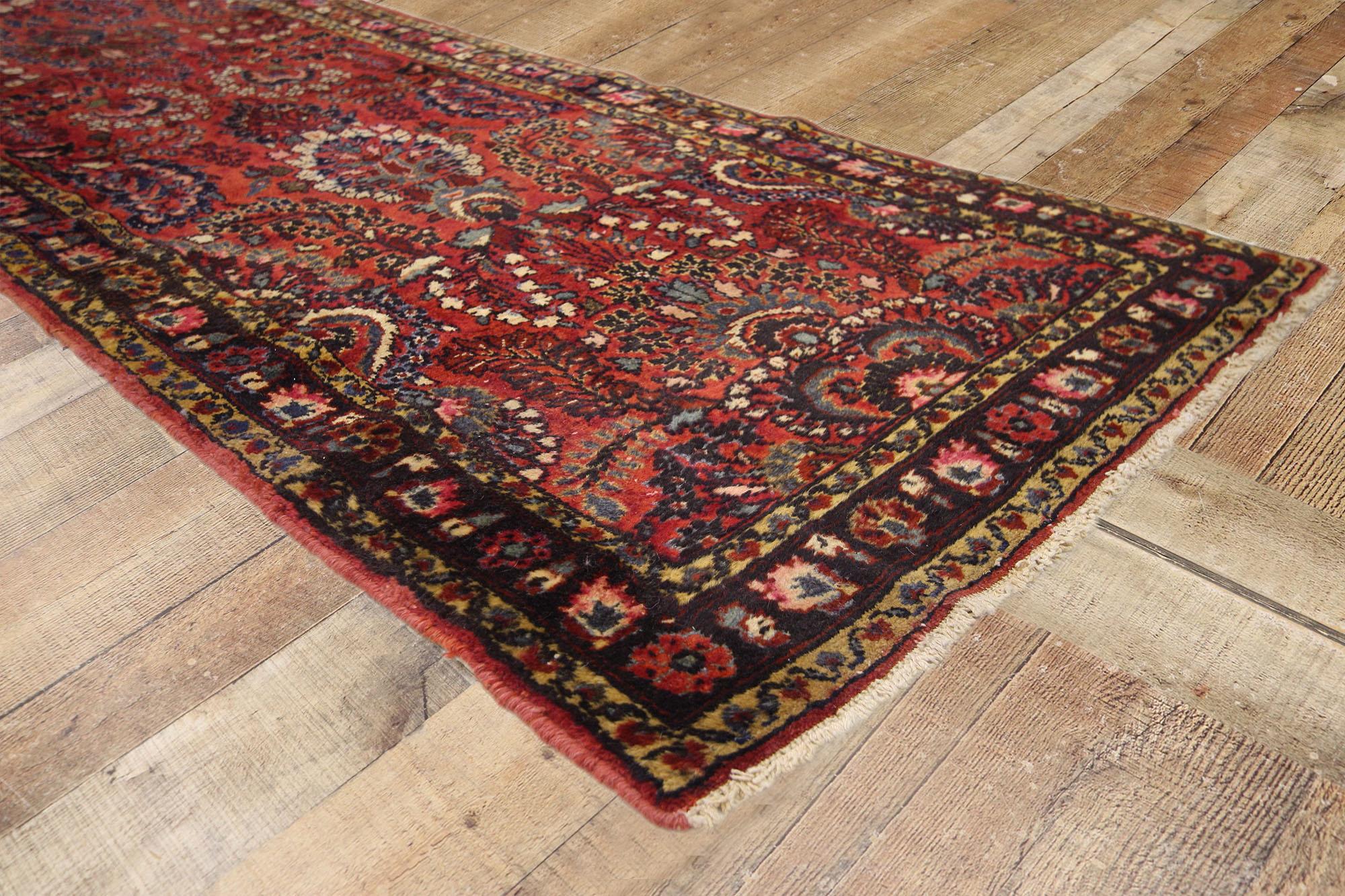 XX secolo Tappeto persiano Hamadan Sarouk del 1910 con stile moderno in vendita