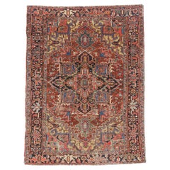 Alfombra persa Heriz de 1910 de estilo tradicional