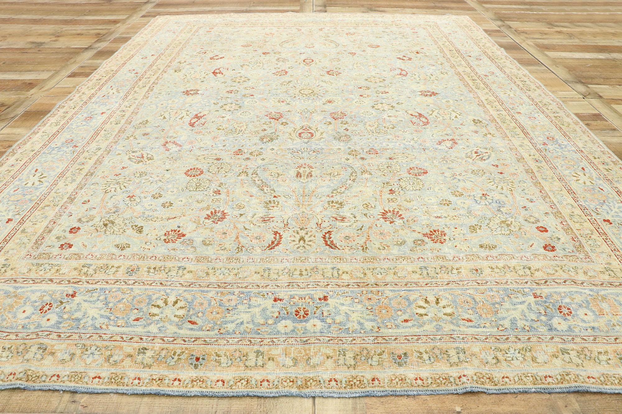 Wool 1910's Persian Khorassan Carpet with Modern Style For Sale