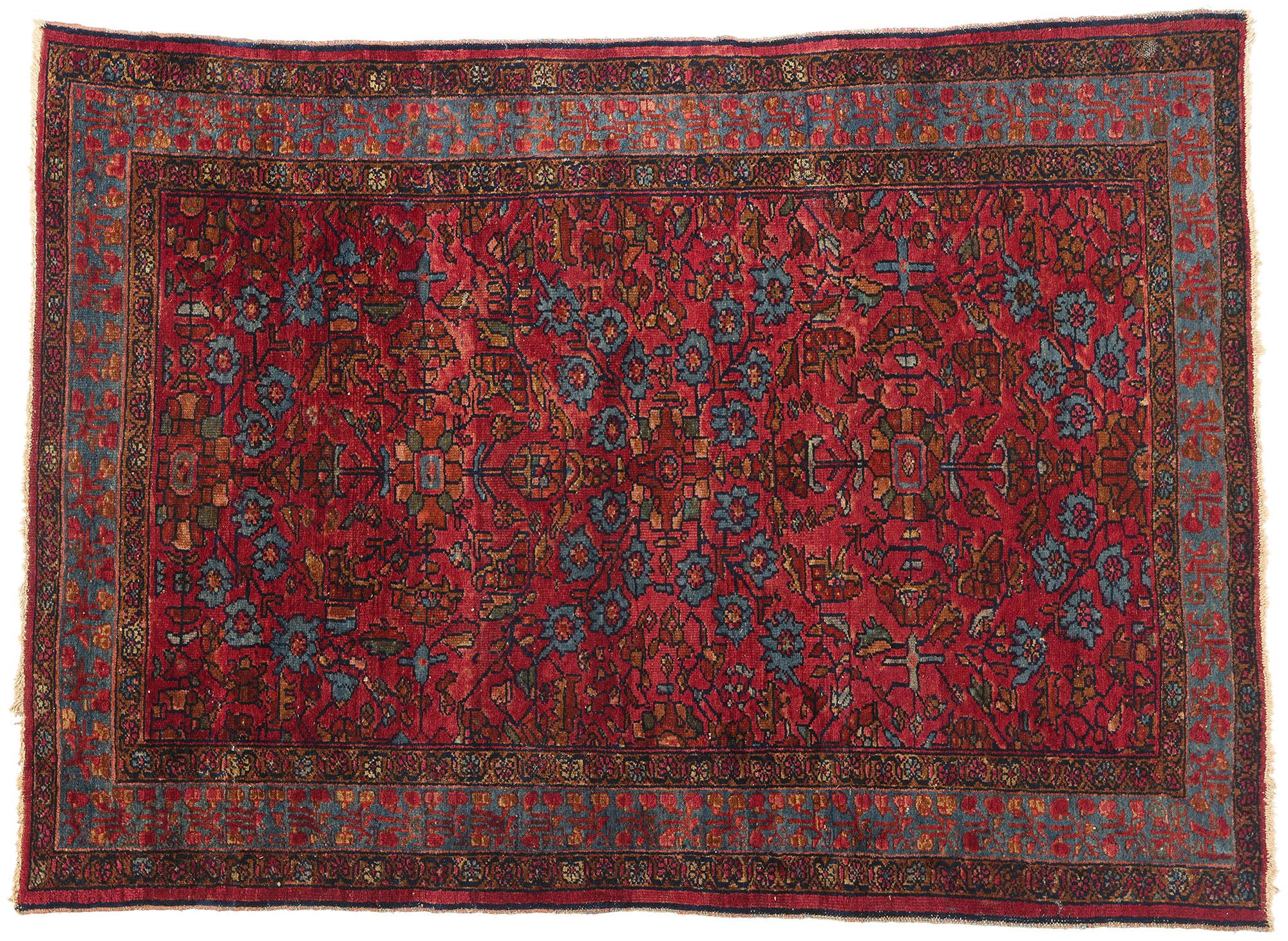 Persischer Lilihan-Teppich aus dem Jahr 1910, 04'10 x 06'09 im Angebot 3