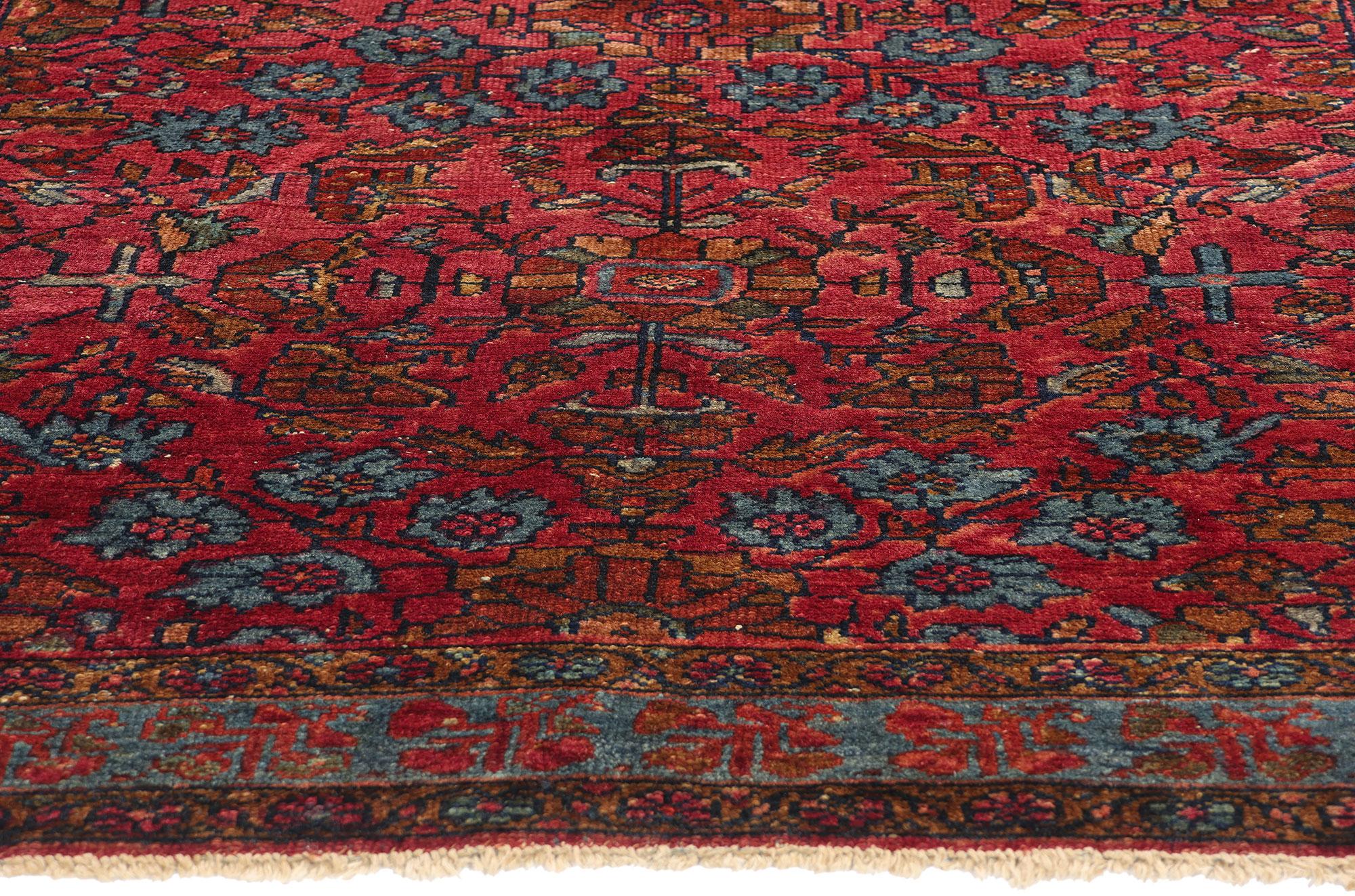 Persischer Lilihan-Teppich aus dem Jahr 1910, 04'10 x 06'09 (Handgeknüpft) im Angebot