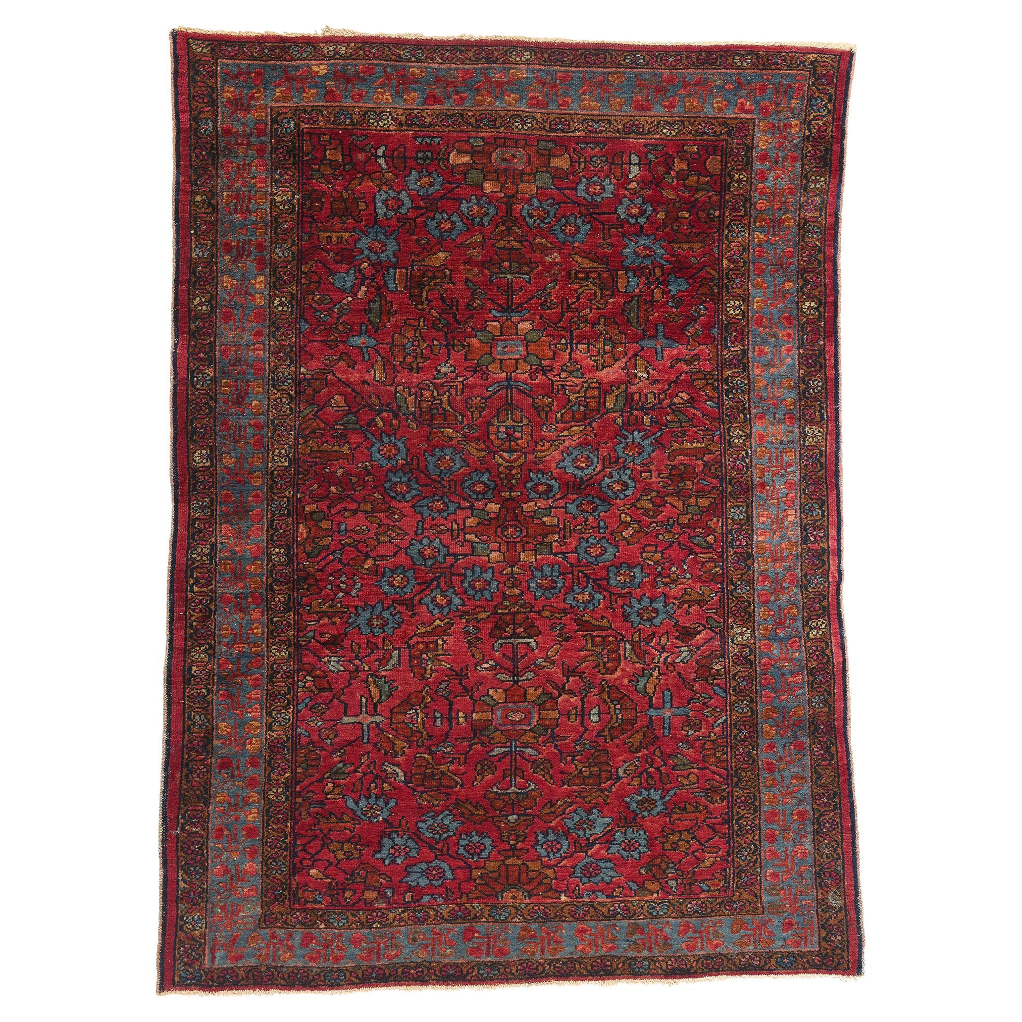 Persischer Lilihan-Teppich aus dem Jahr 1910, 04'10 x 06'09
