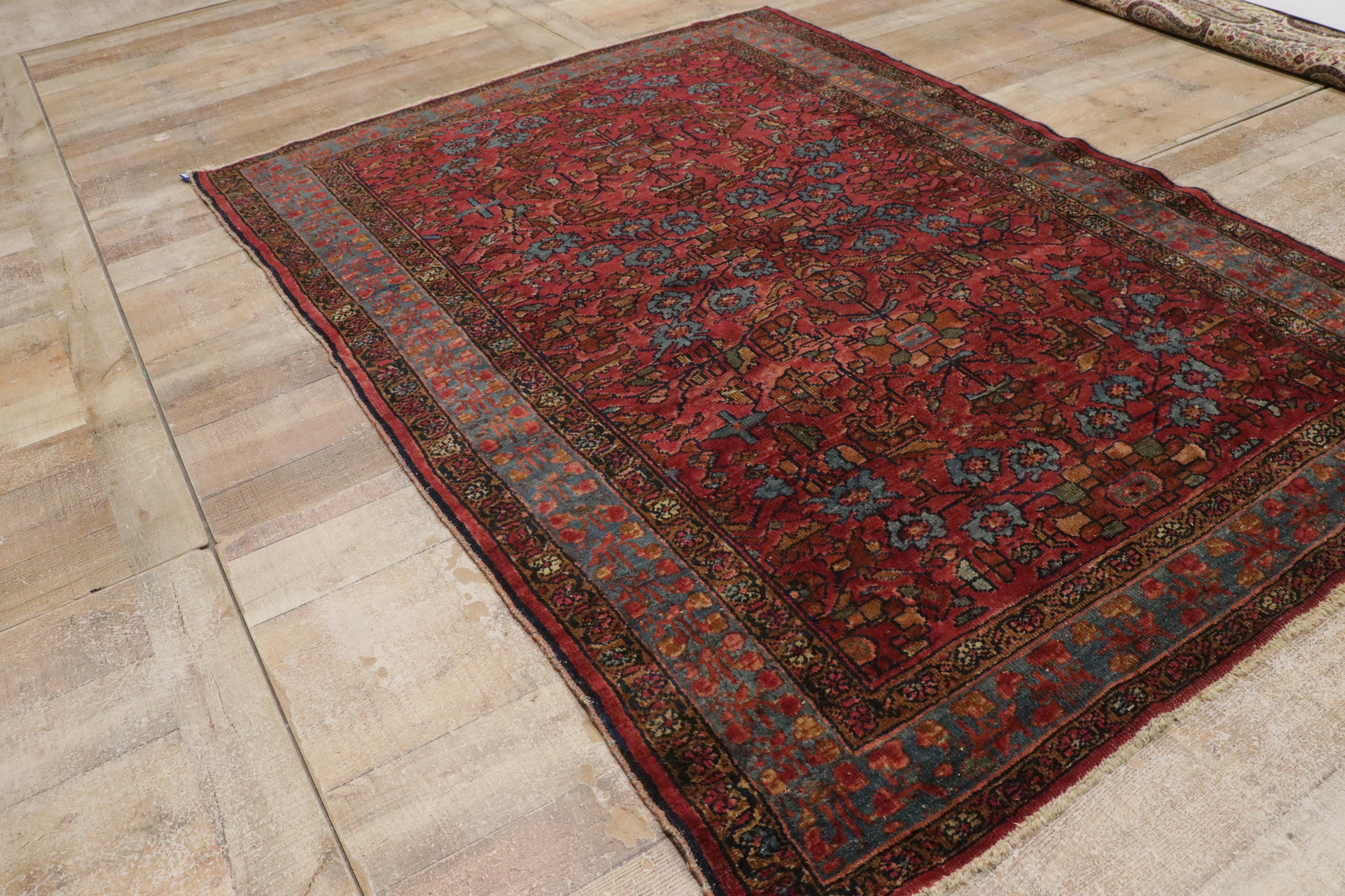 1910's Persian Lilihan Carpet with Traditional Style For Sale 5