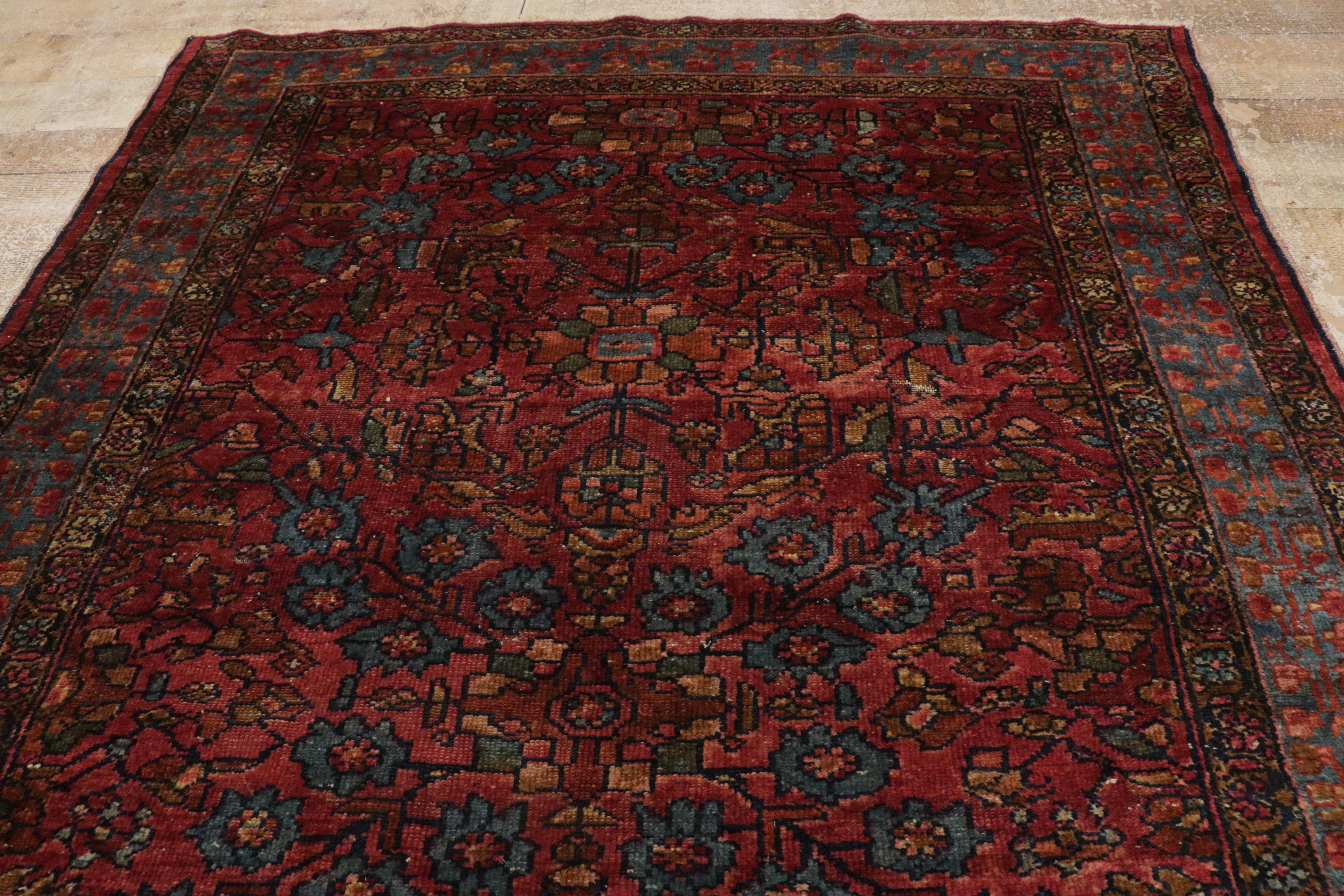 1910's Persian Lilihan Carpet with Traditional Style For Sale 6