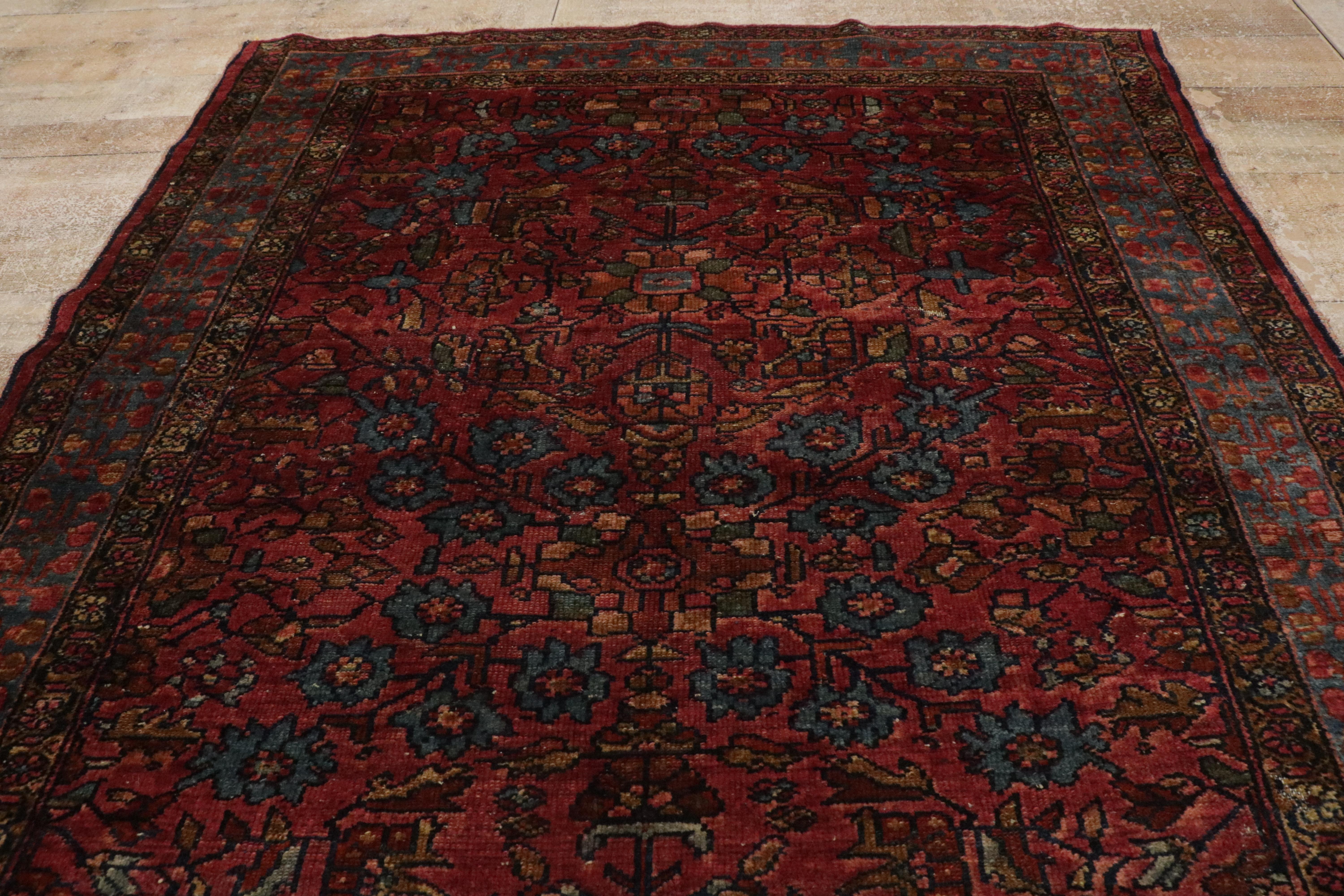 1910's Persian Lilihan Carpet with Traditional Style For Sale 9