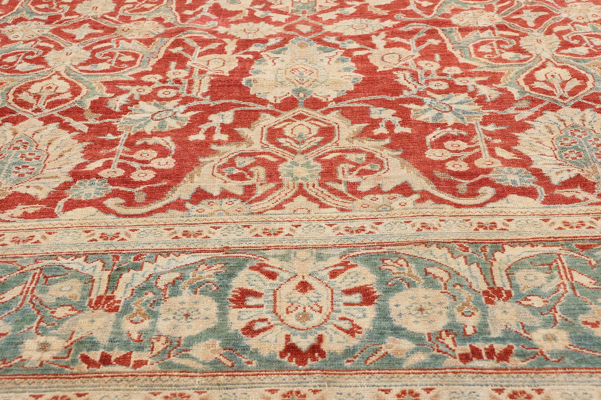 Annodato a mano Tappeto persiano Mahal del 1910 con stile moderno in vendita