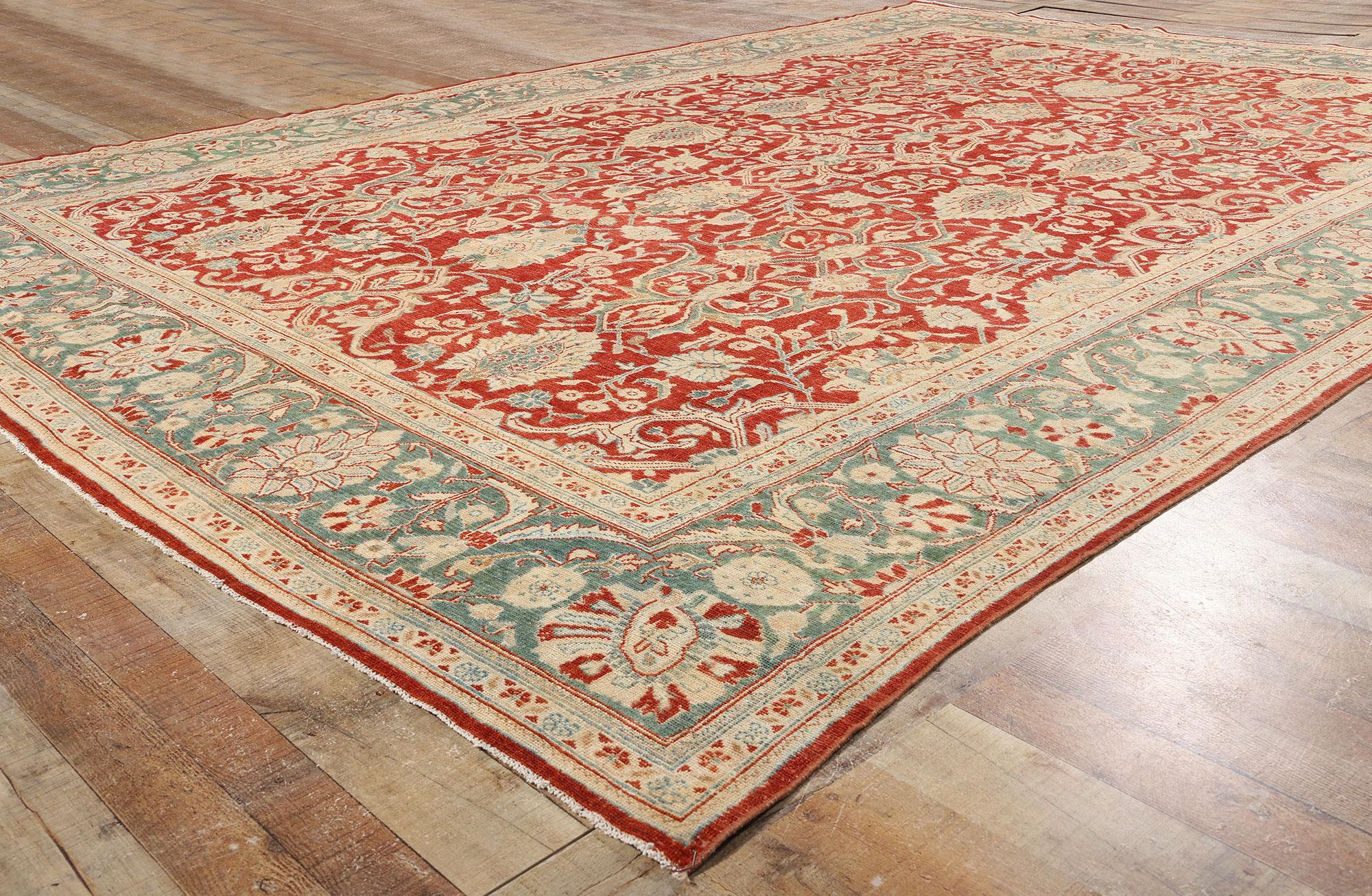 Lana Tappeto persiano Mahal del 1910 con stile moderno in vendita