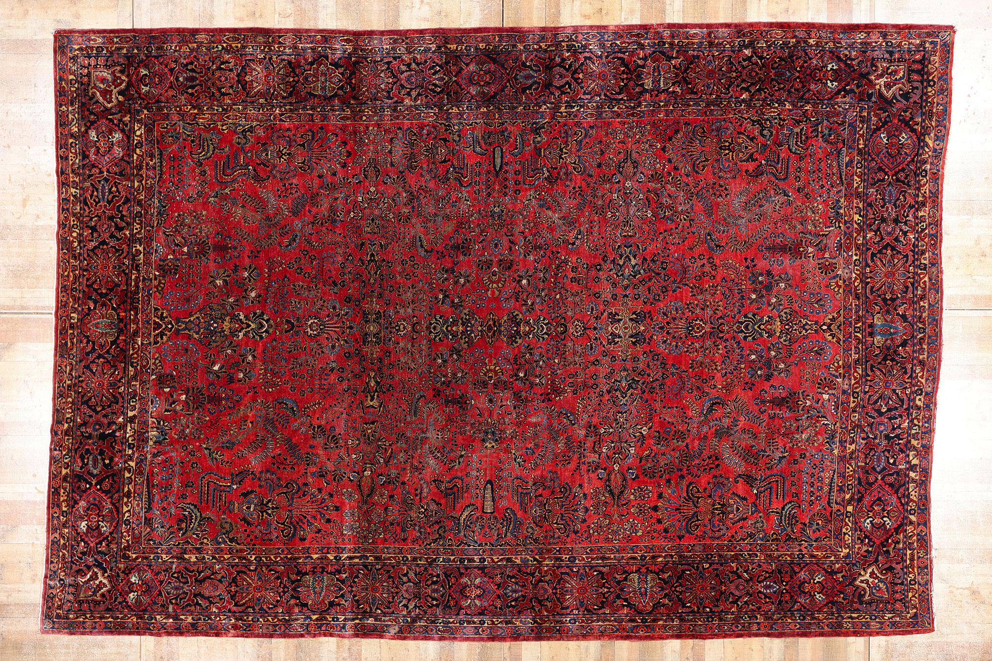 Tappeto Sarouk persiano del 1910 con stile moderno in vendita 3