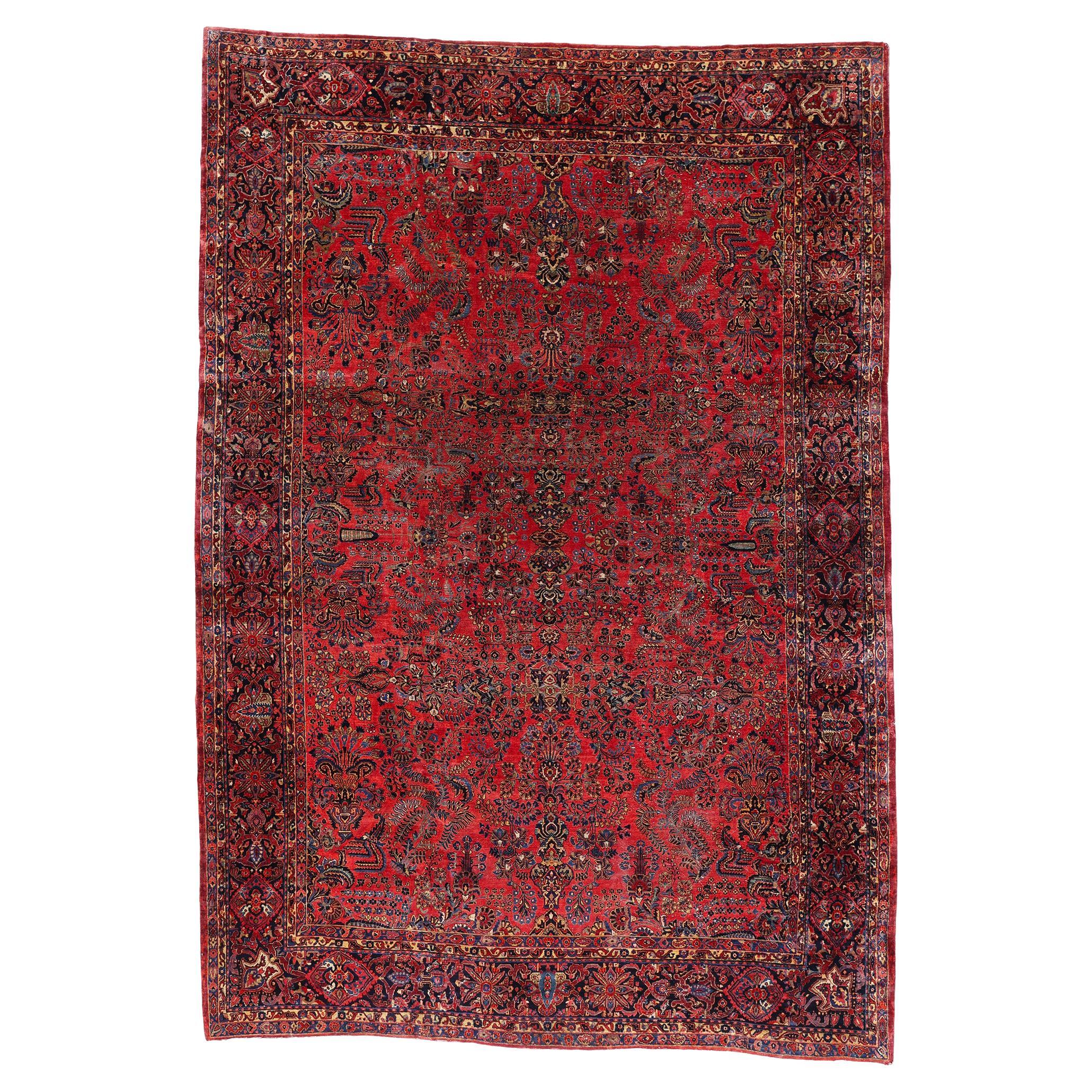 1910's Persian Sarouk Carpet with Modern Style