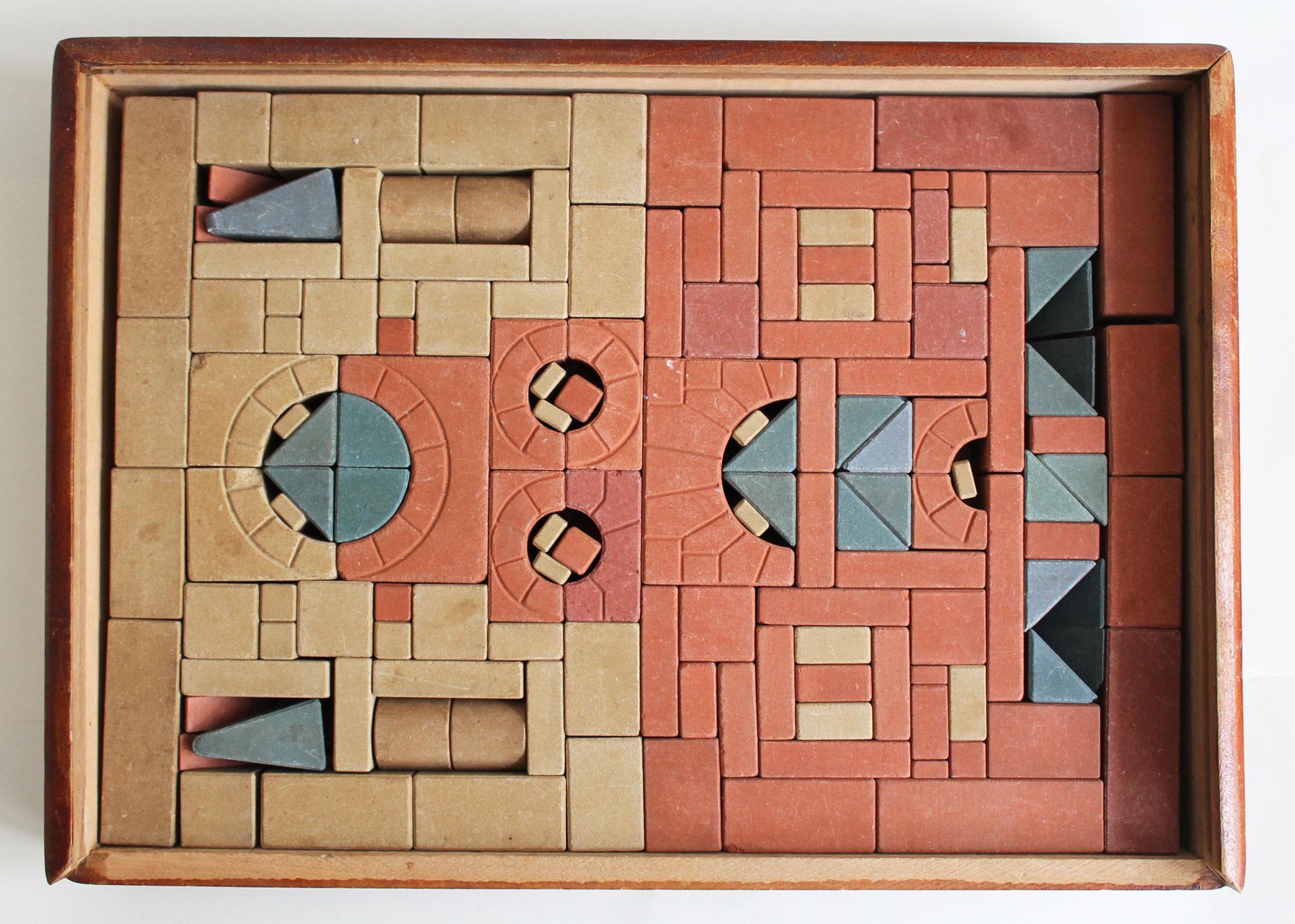 1910's Richter's Stone Anchor Building Blocks Box For Kids For Sale 6