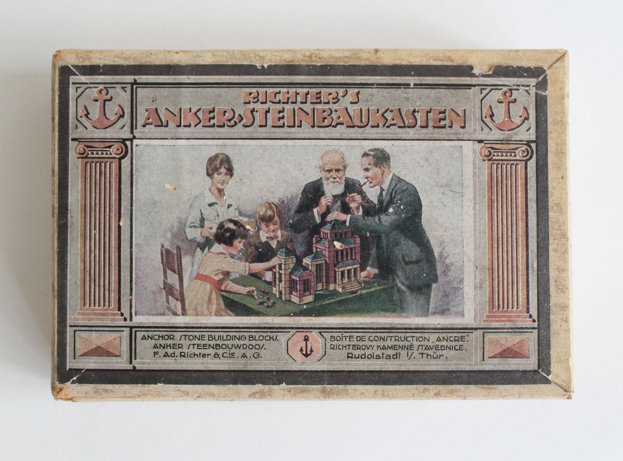 1910's Richter's Stone Anchor Building Blocks Box For Kids For Sale 8