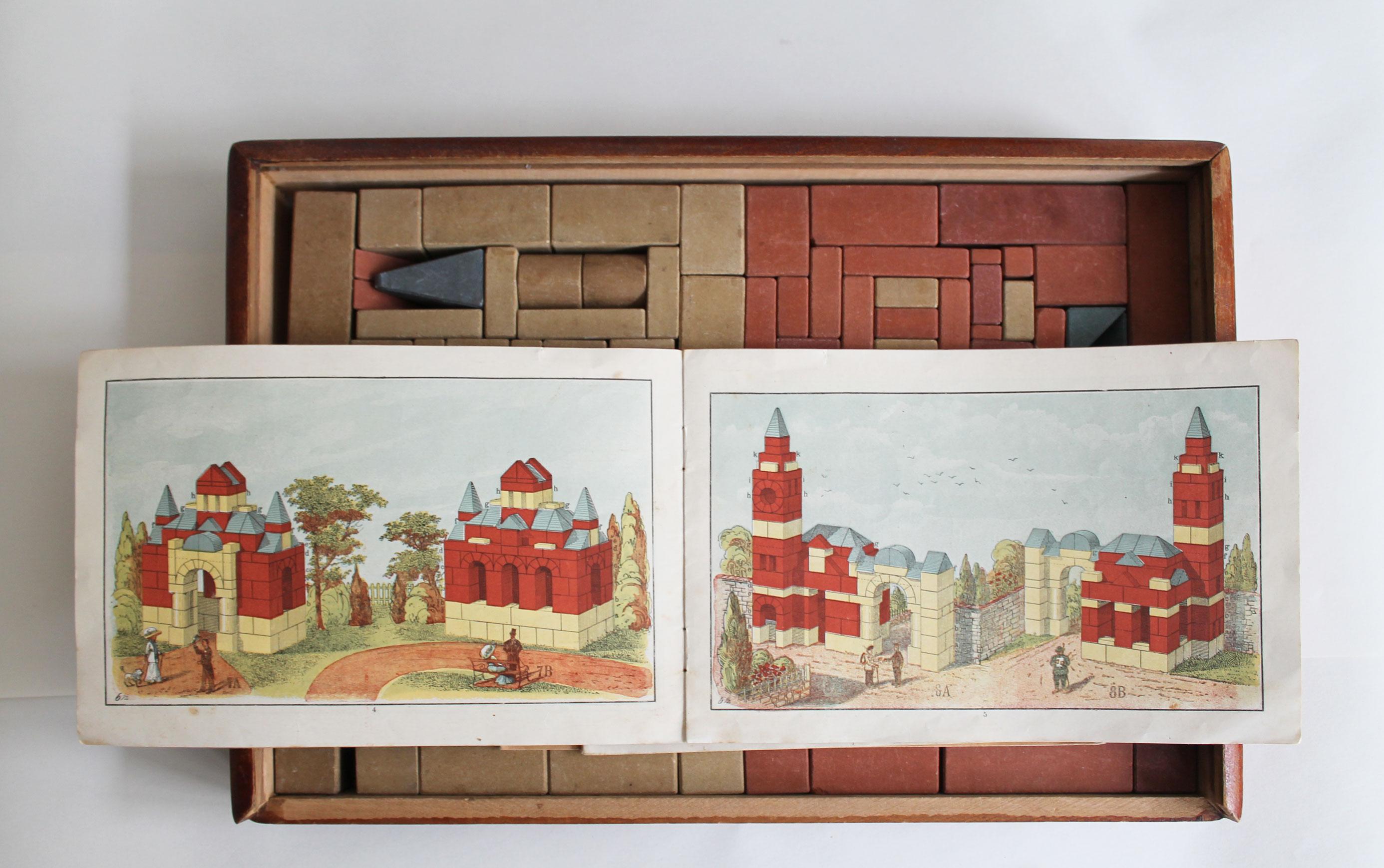 1910's Richter's Stone Anchor Building Blocks Box For Kids For Sale 1