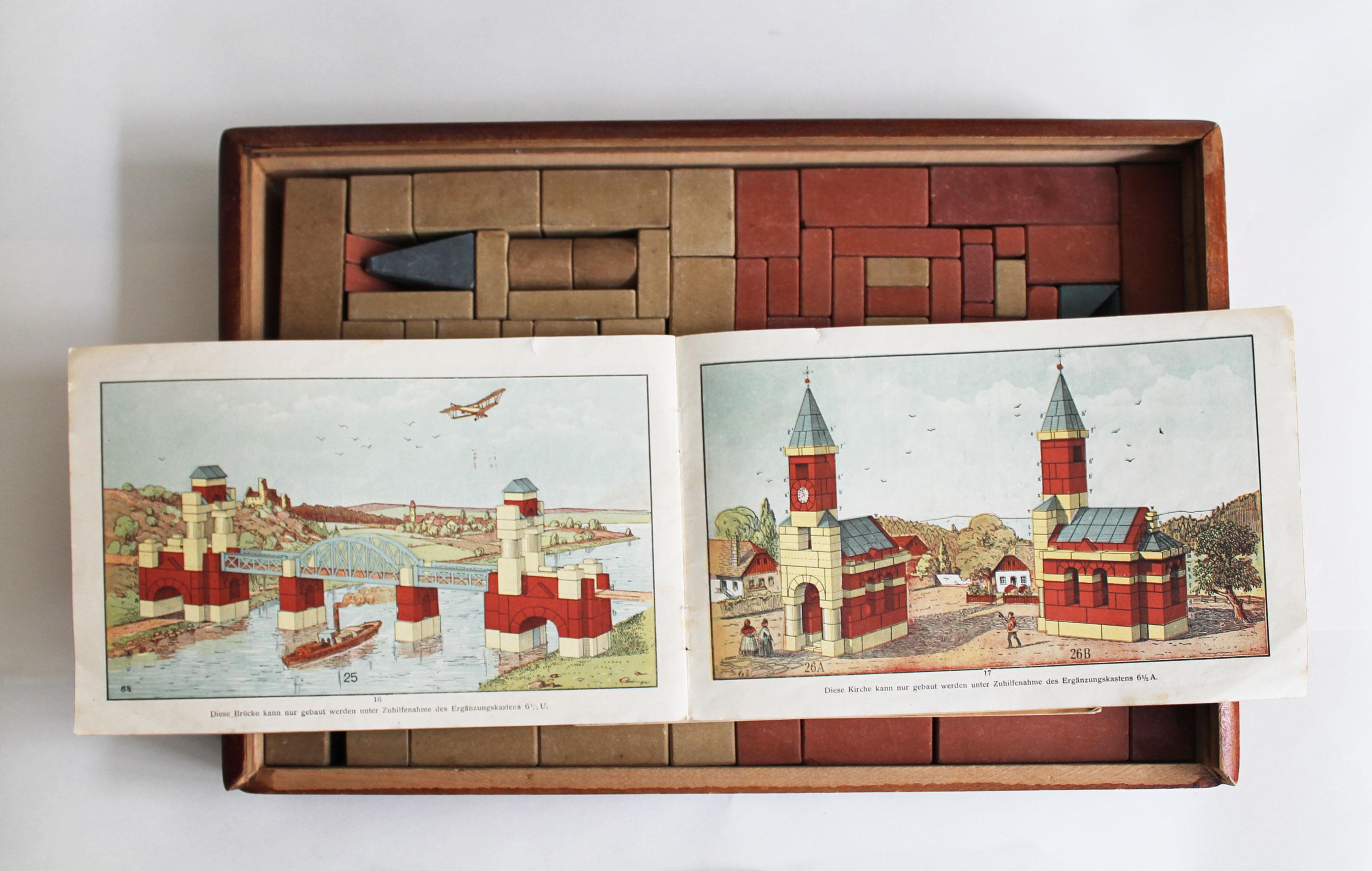1910's Richter's Stone Anchor Building Blocks Box For Kids For Sale 2