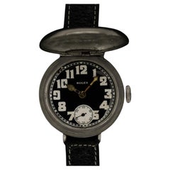 1910's ROLEX Rare Antique Mens World War I Era Military Trench Watch