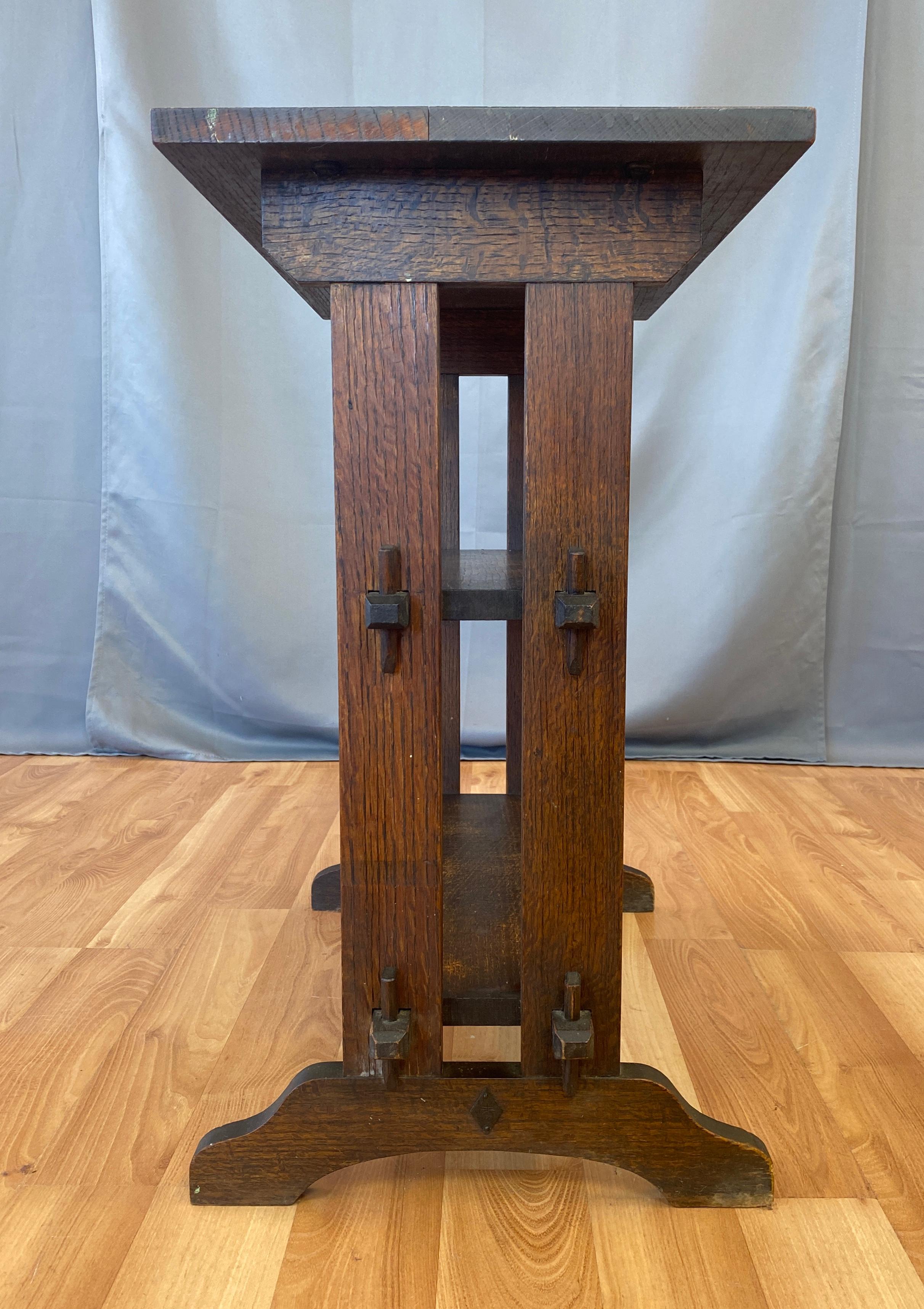 1910s Roycroft Little Journey Book Stand in Oak 4