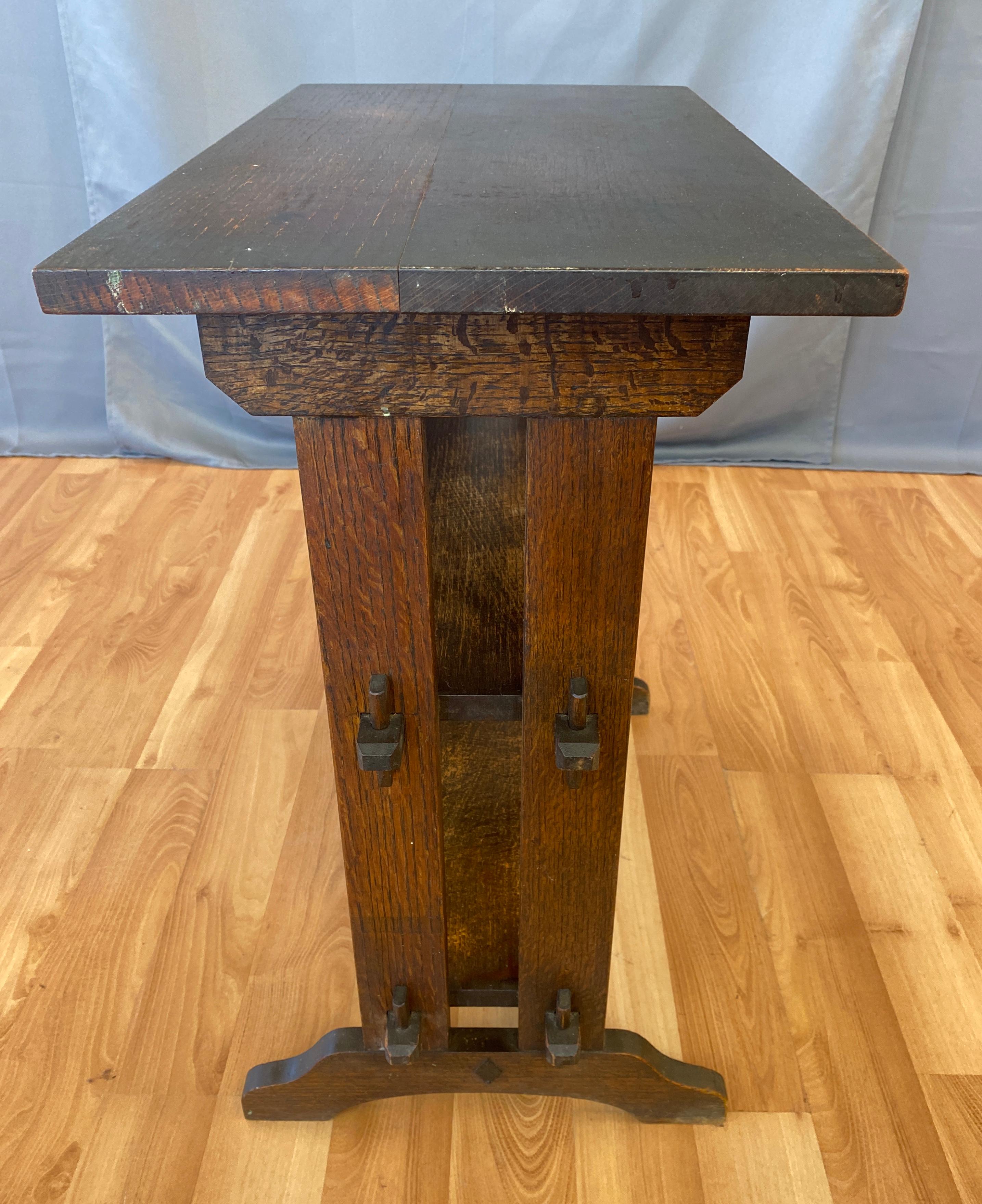 1910s Roycroft Little Journey Book Stand in Oak 5