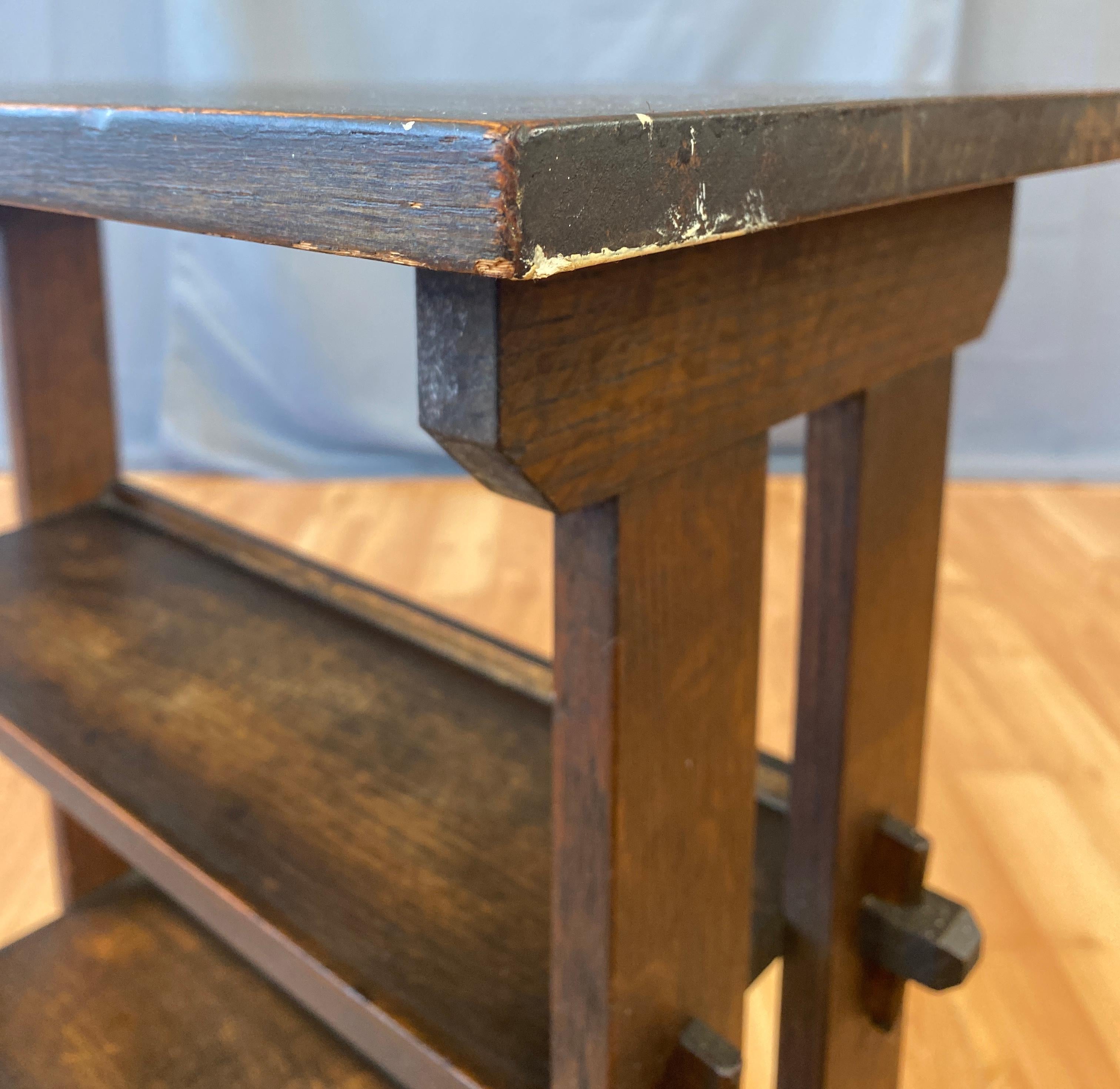 1910s Roycroft Little Journey Book Stand in Oak 9