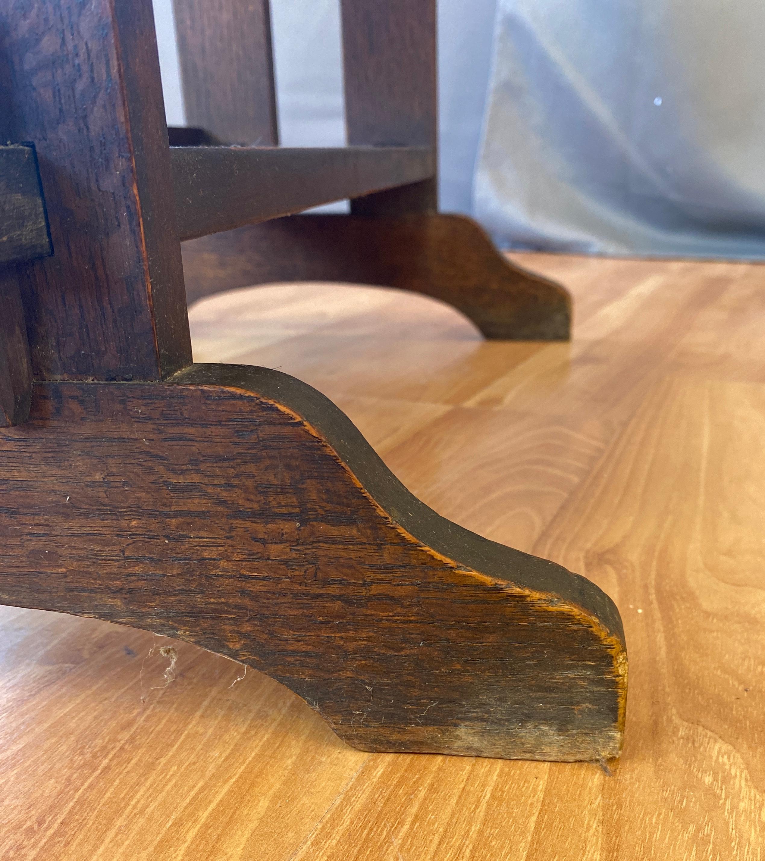 1910s Roycroft Little Journey Book Stand in Oak 14