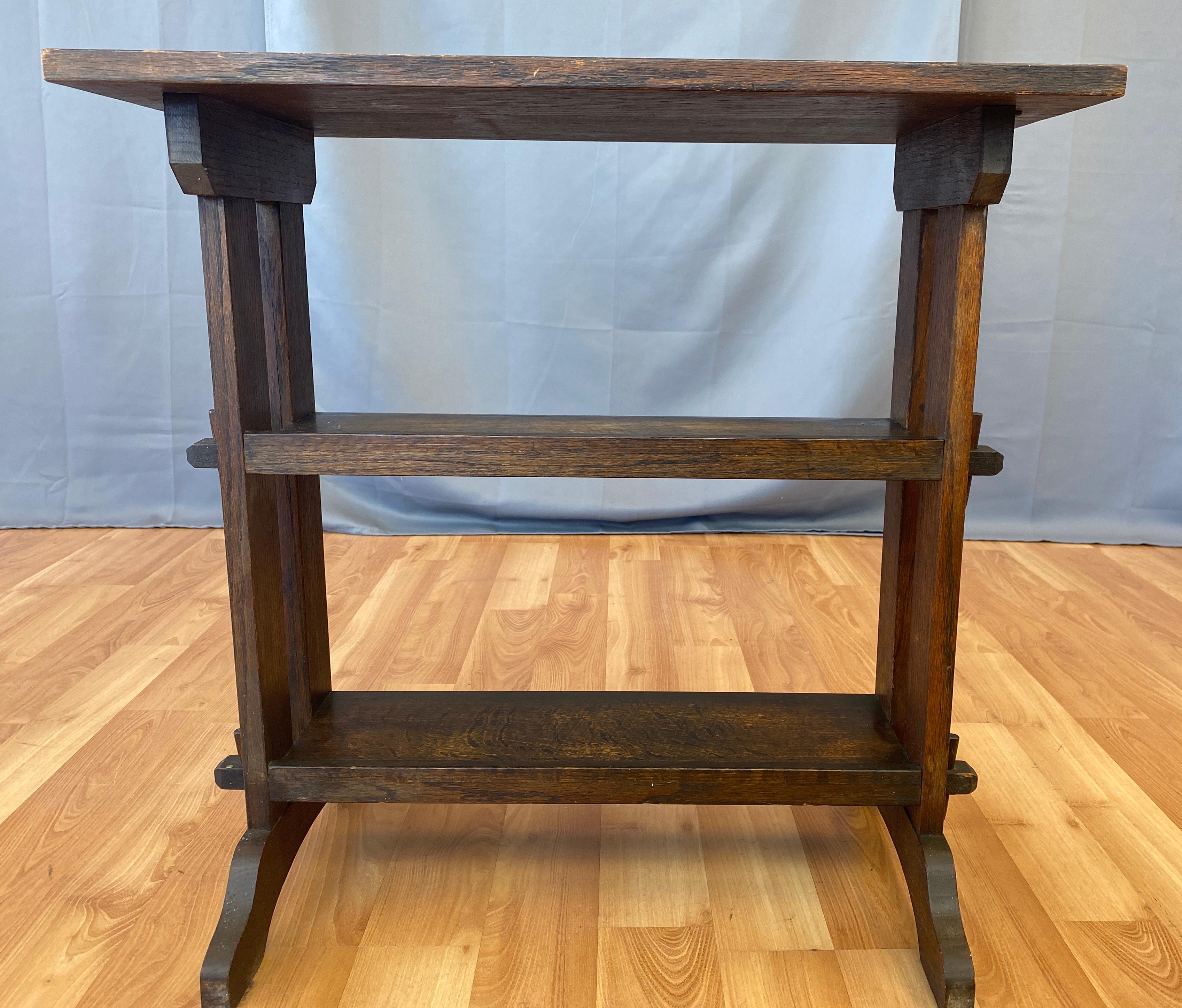 1910s Roycroft Little Journey Book Stand in Oak 2