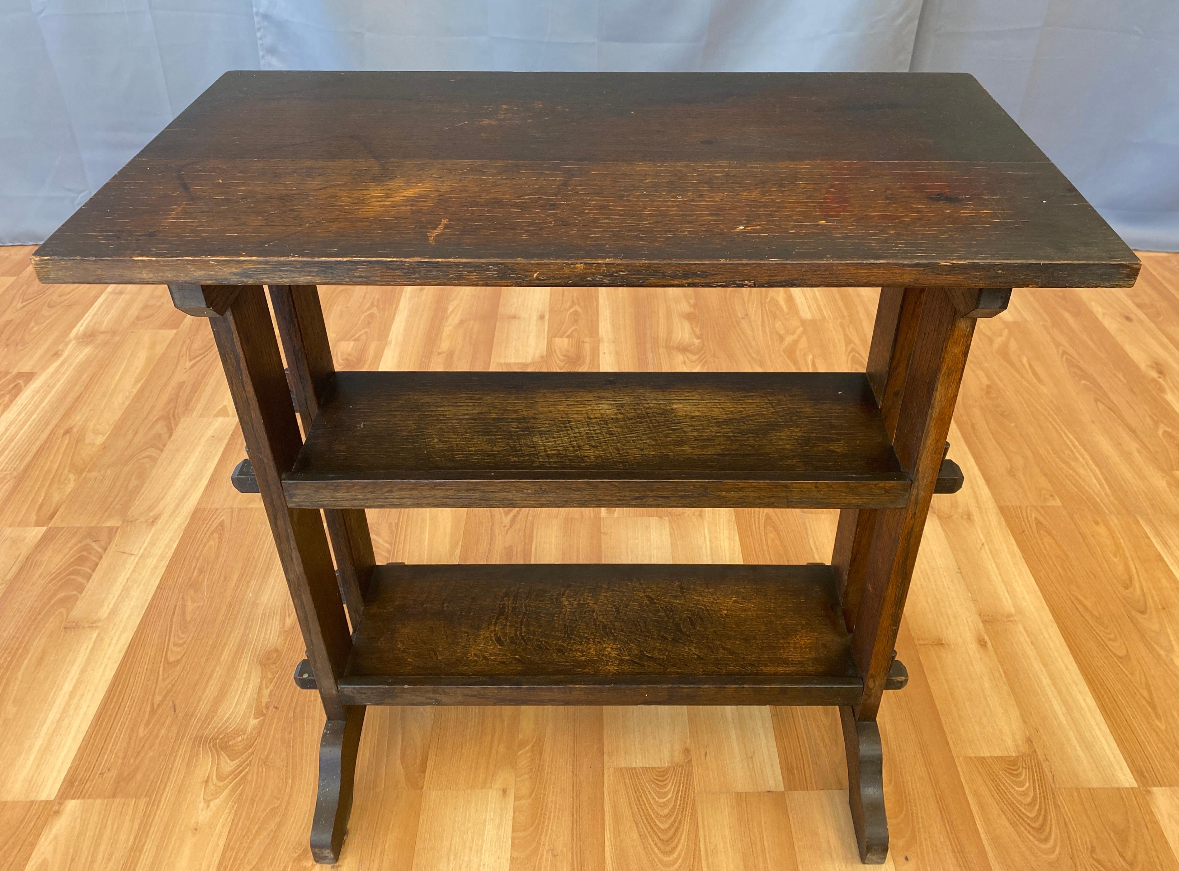 1910s Roycroft Little Journey Book Stand in Oak 3