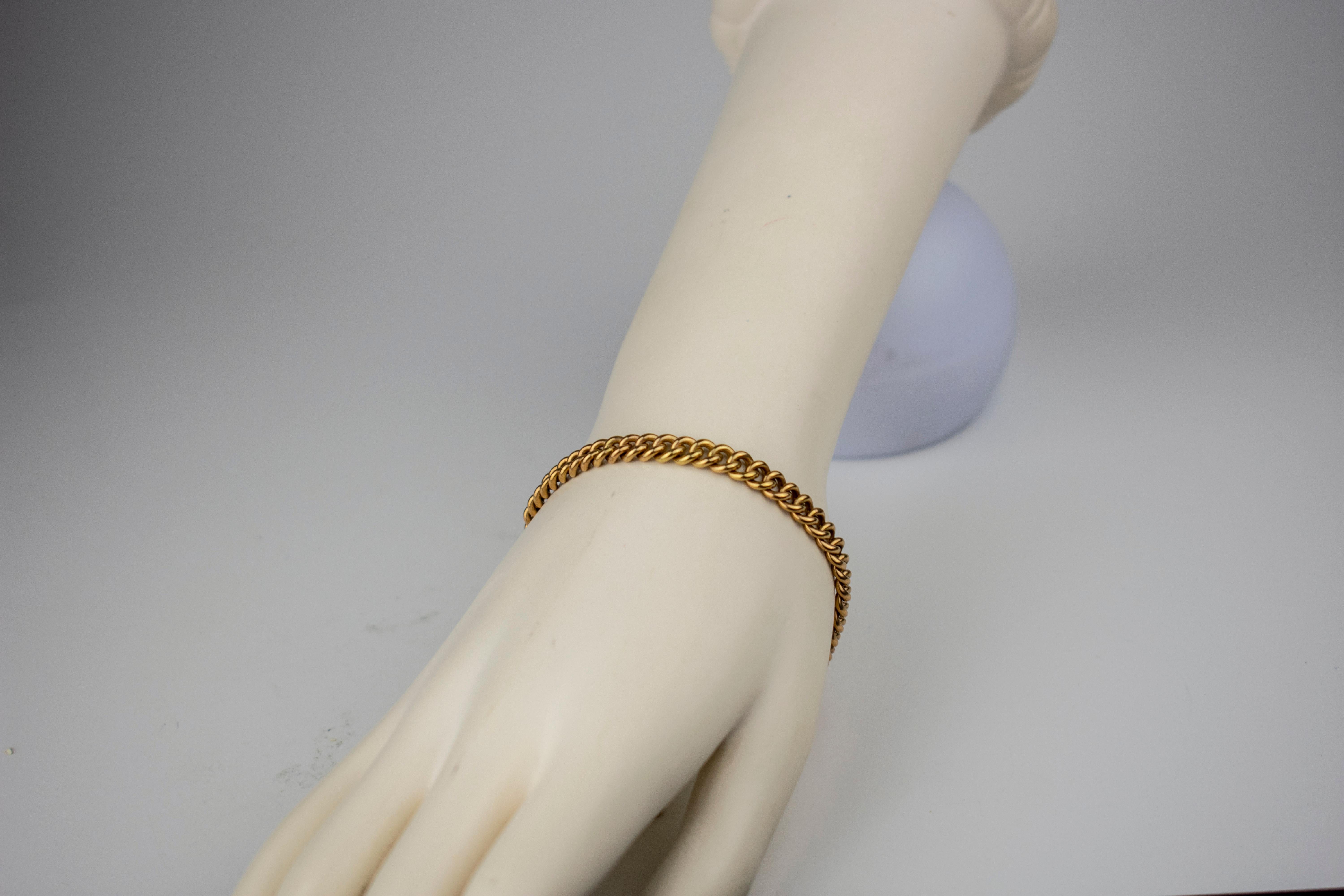 1910s Russian Rose Gold Link Bracelet In Good Condition In St. Catharines, ON