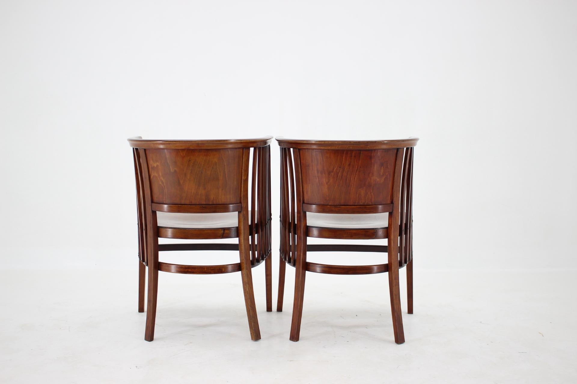 20th Century 1910s Set of Two Marcel Kammerer Wooden Chairs for Gebruder Thonet